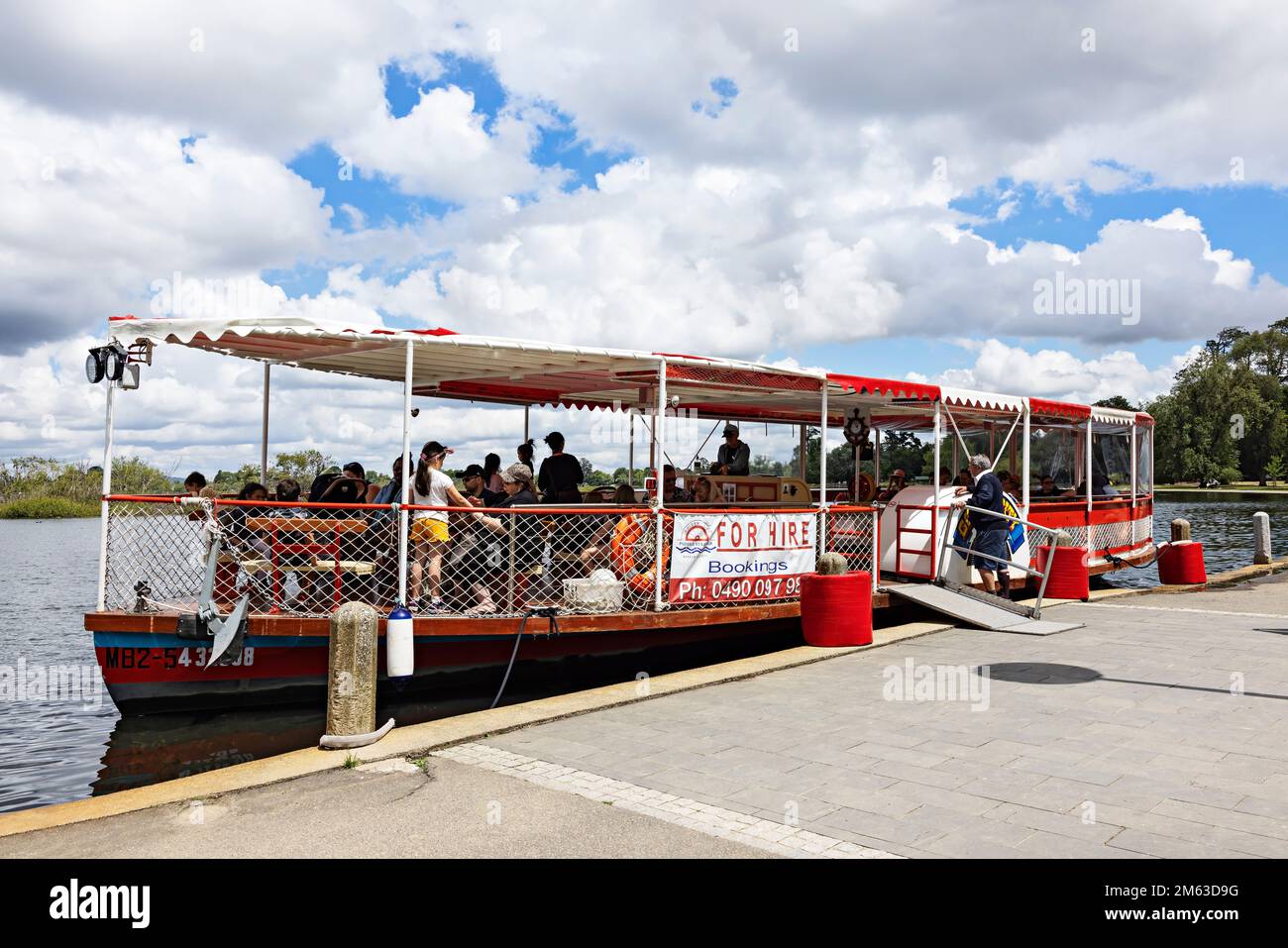 Ballarat Australia / Skipper Bob Wuestewald prepares passengers