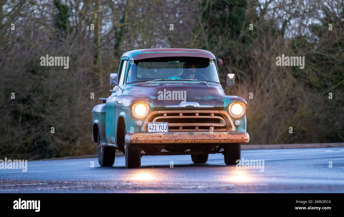 Old 1957 Chevrolet 3100 pickup truck Stock Photo