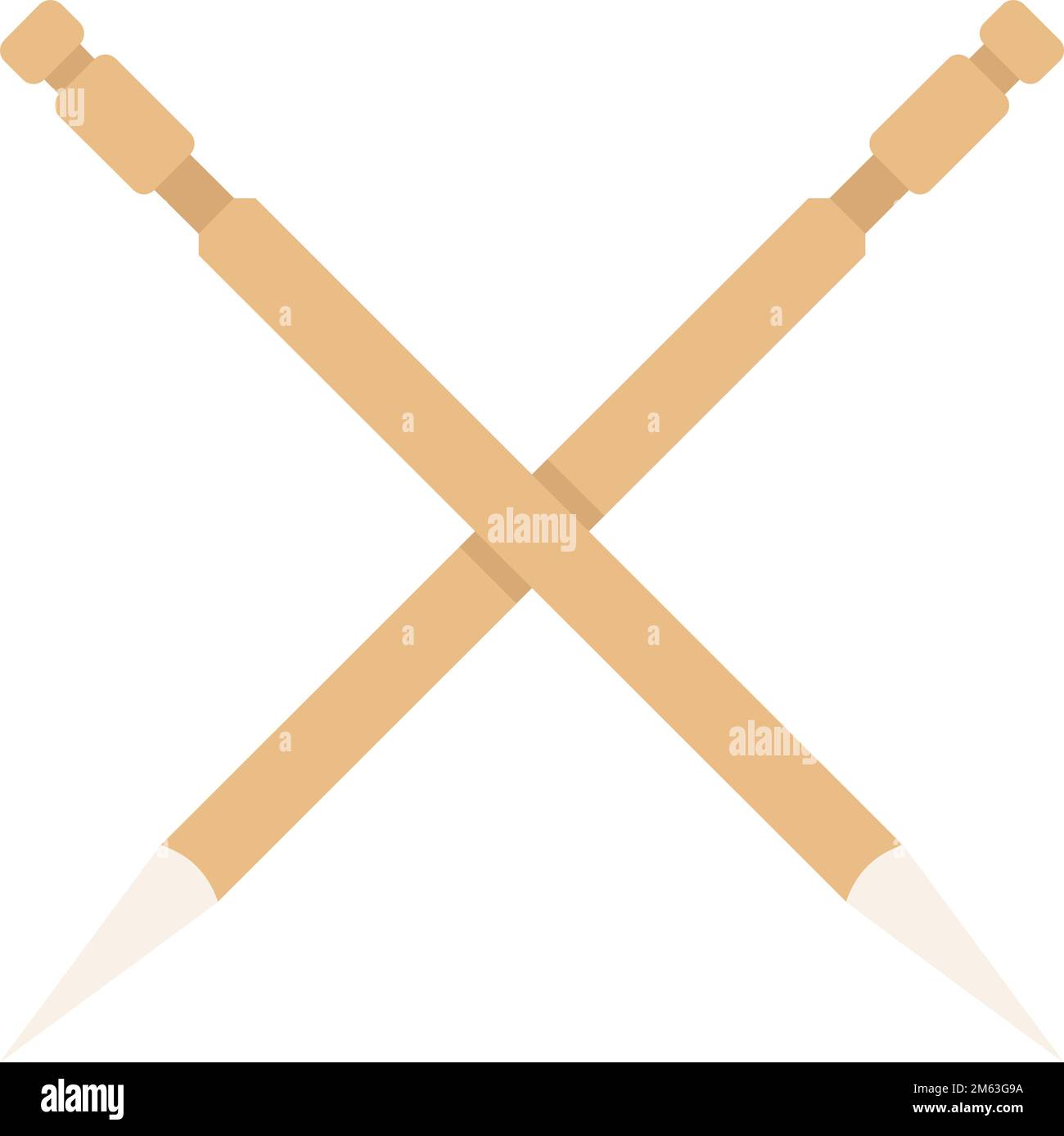 Tooth pick icon flat vector. Wood stick. Food toothpick isolated Stock ...