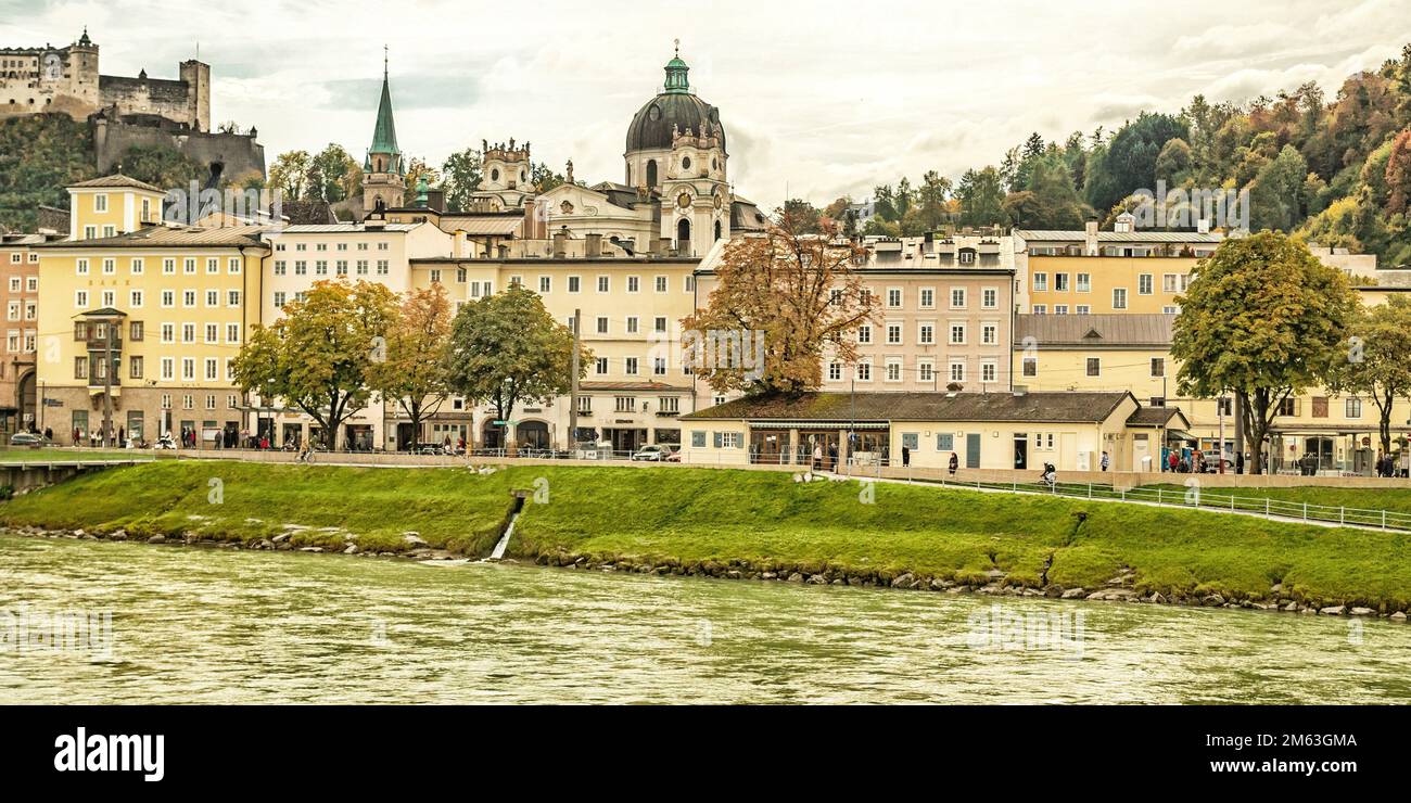 City View, Historic Centre City of Salzburg, Salzach River, Salzburg
