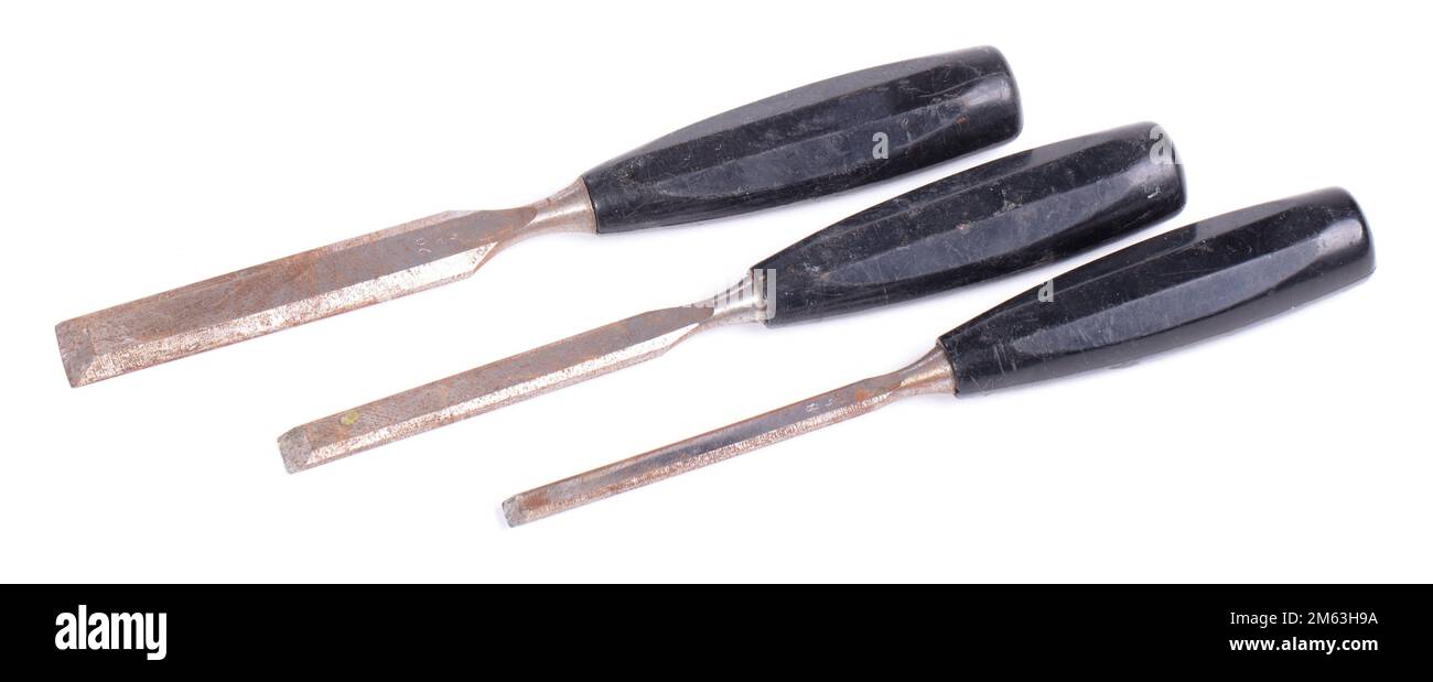 Plastic chisel isolated on a white background Stock Photo Alamy