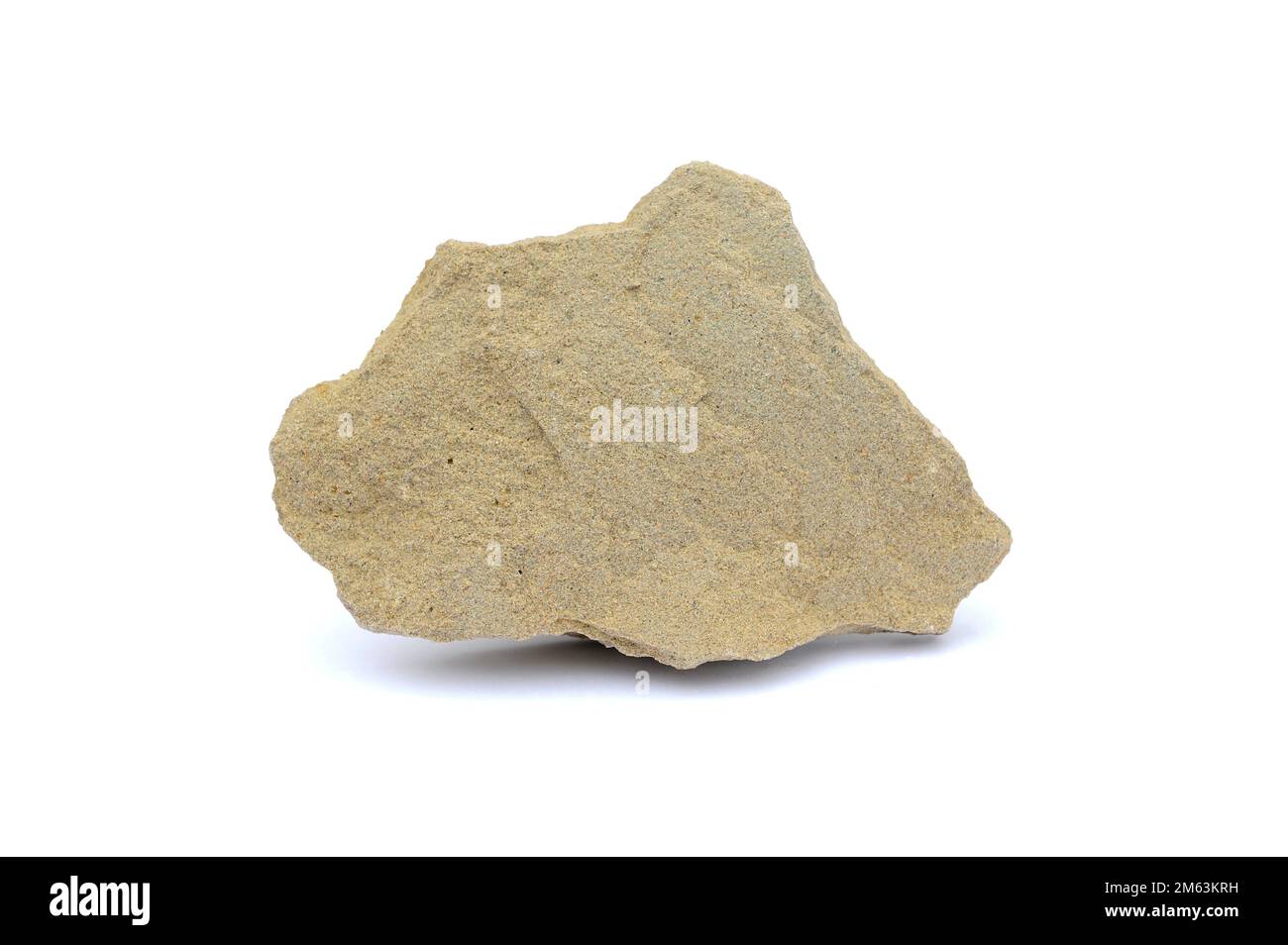 Sandstone is a clastic sedimentary rock composed by quartz grains. Sample. Stock Photo