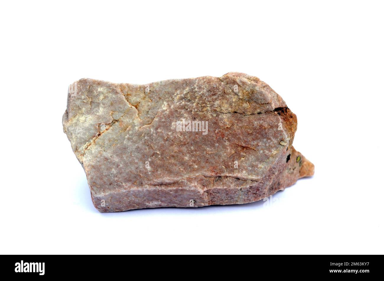 Quartzite is a metamorphic rock composed of quartz. This sample comes