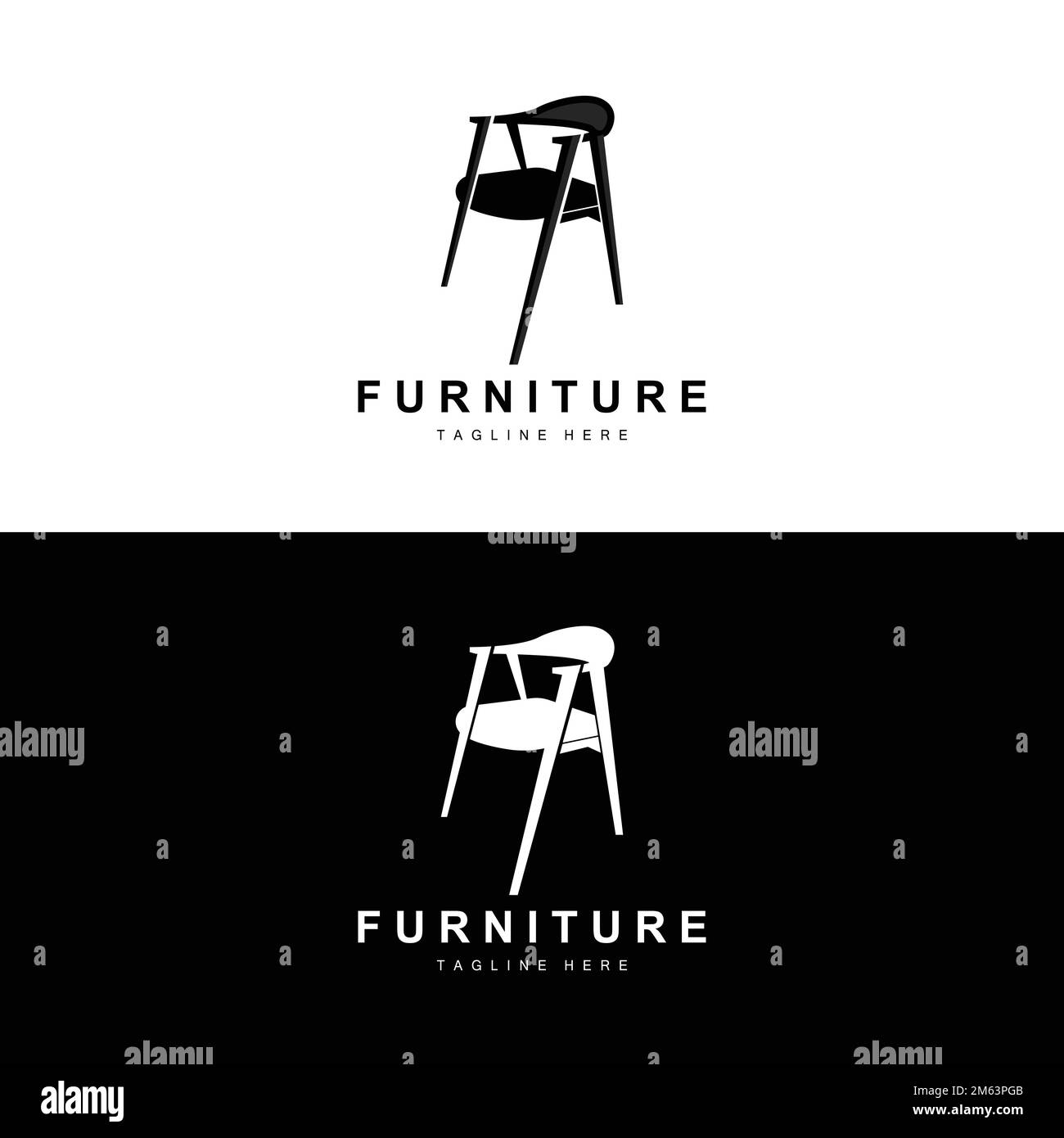 furniture logo, home furnishing design, room icon illustration, table
