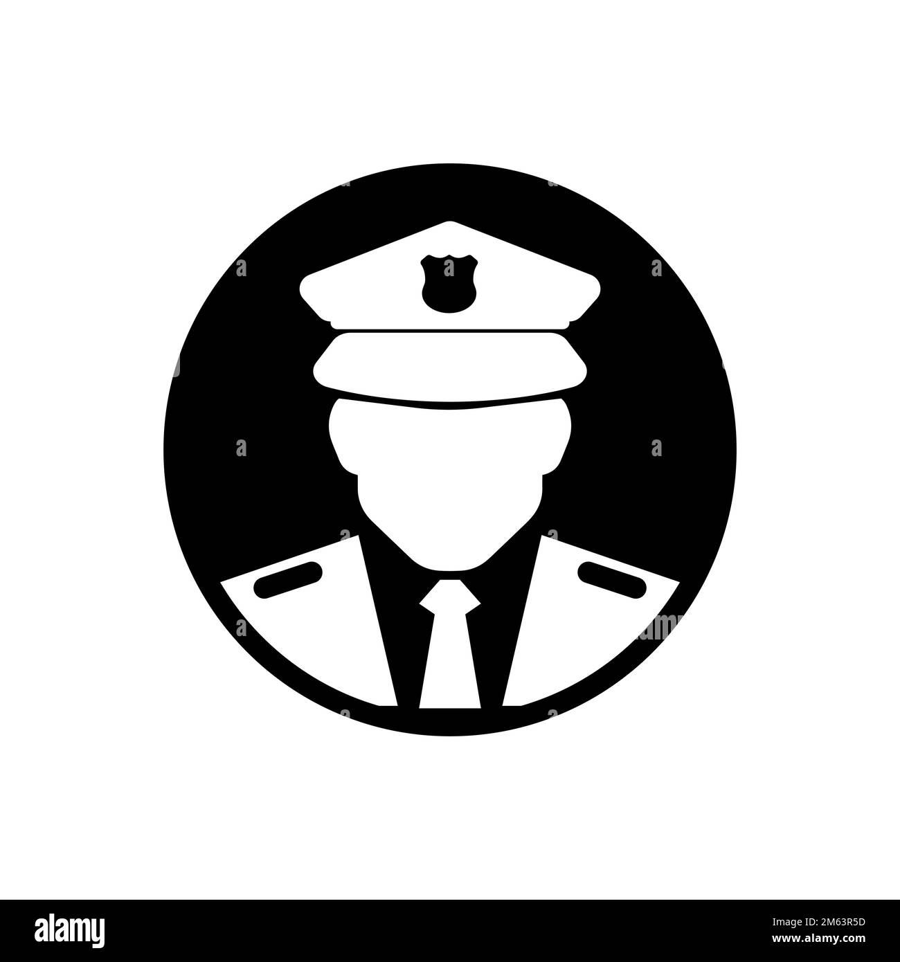 police icon on white background Stock Vector