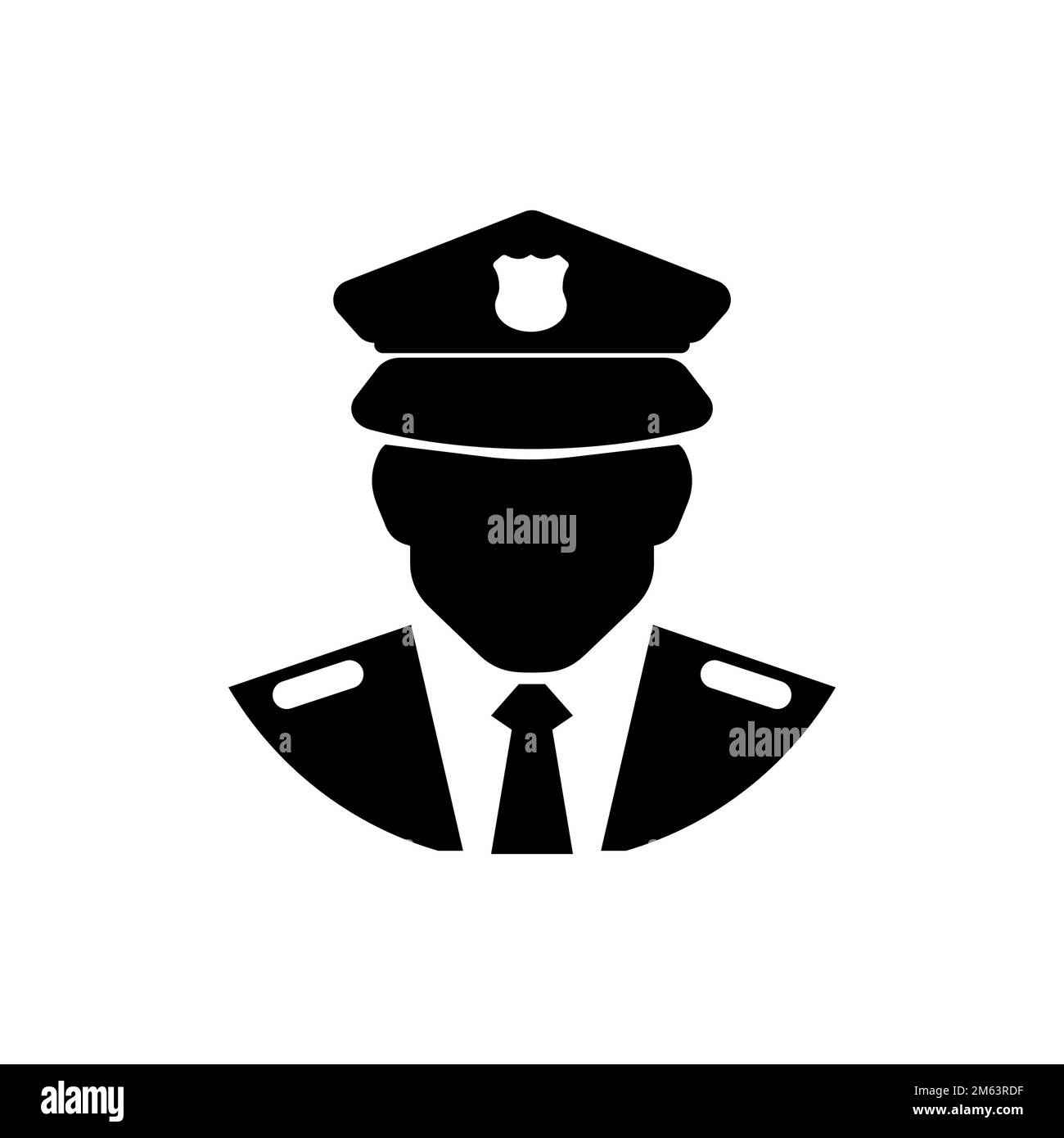 police icon on white background Stock Vector