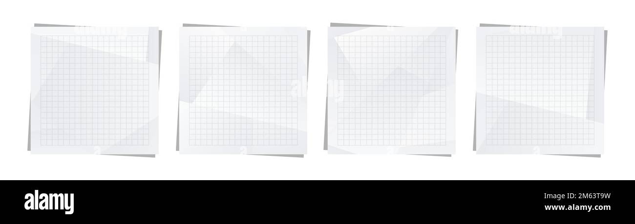 set of note paper on white background Stock Vector Image & Art - Alamy