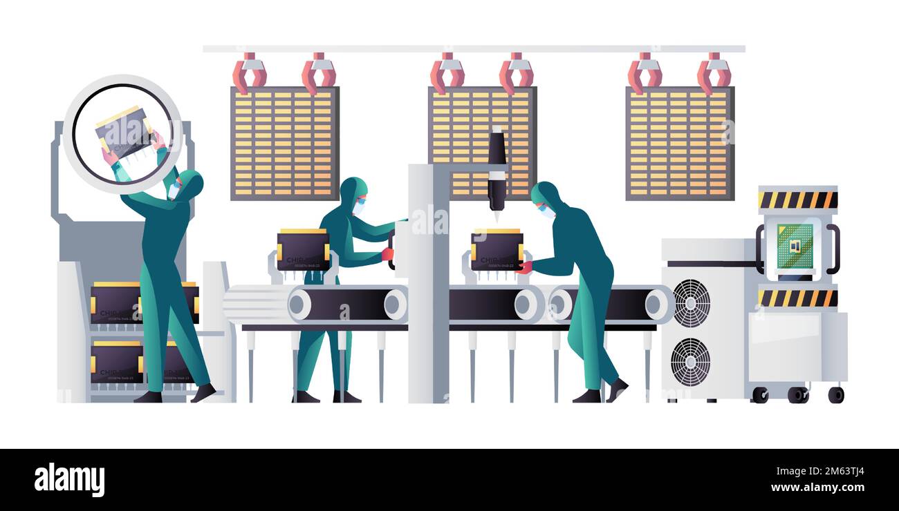 Semiconductor manufacturing process. Circuits boards components