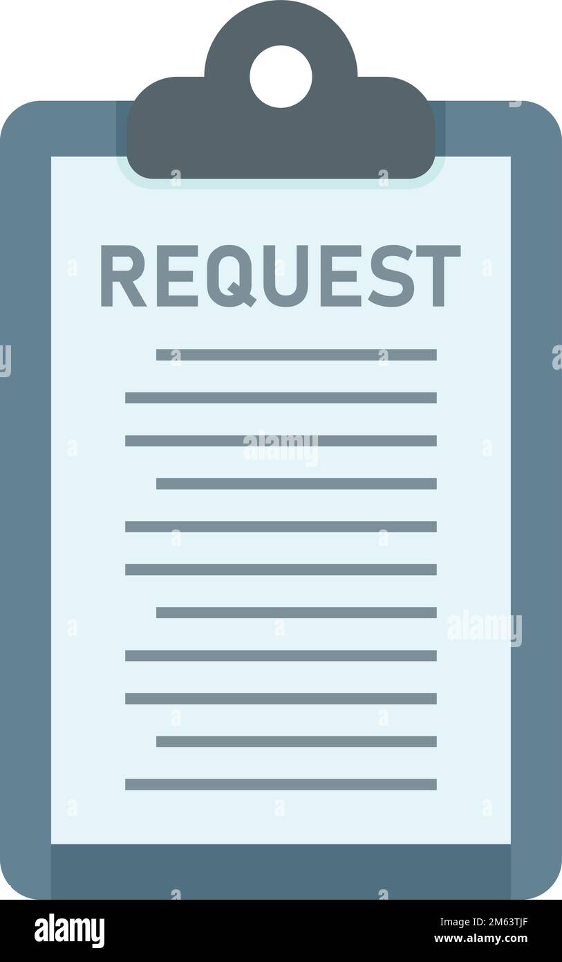 Request clipboard icon flat vector. Online form. Log mobile Stock Vector  Image & Art - Alamy
