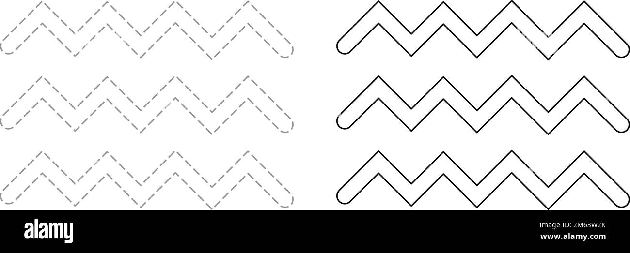 Dot Line Zig Zag Royalty-Free Images, Stock Photos & Pictures