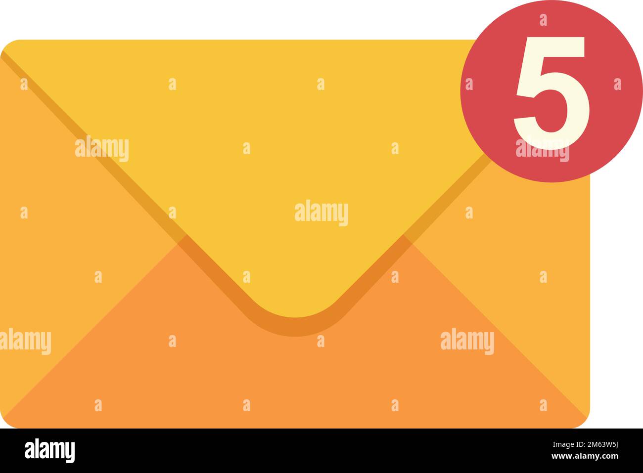 Post envelope icon flat vector. Mail letter. Email open isolated Stock