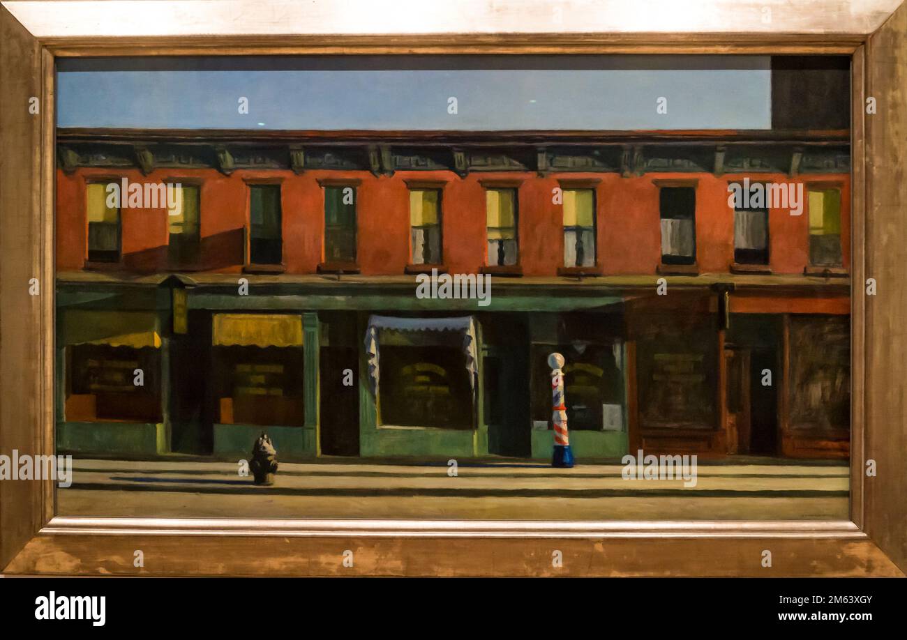 Early Sunday Morning, 1930, Edward Hopper's New York exhibition, 2022