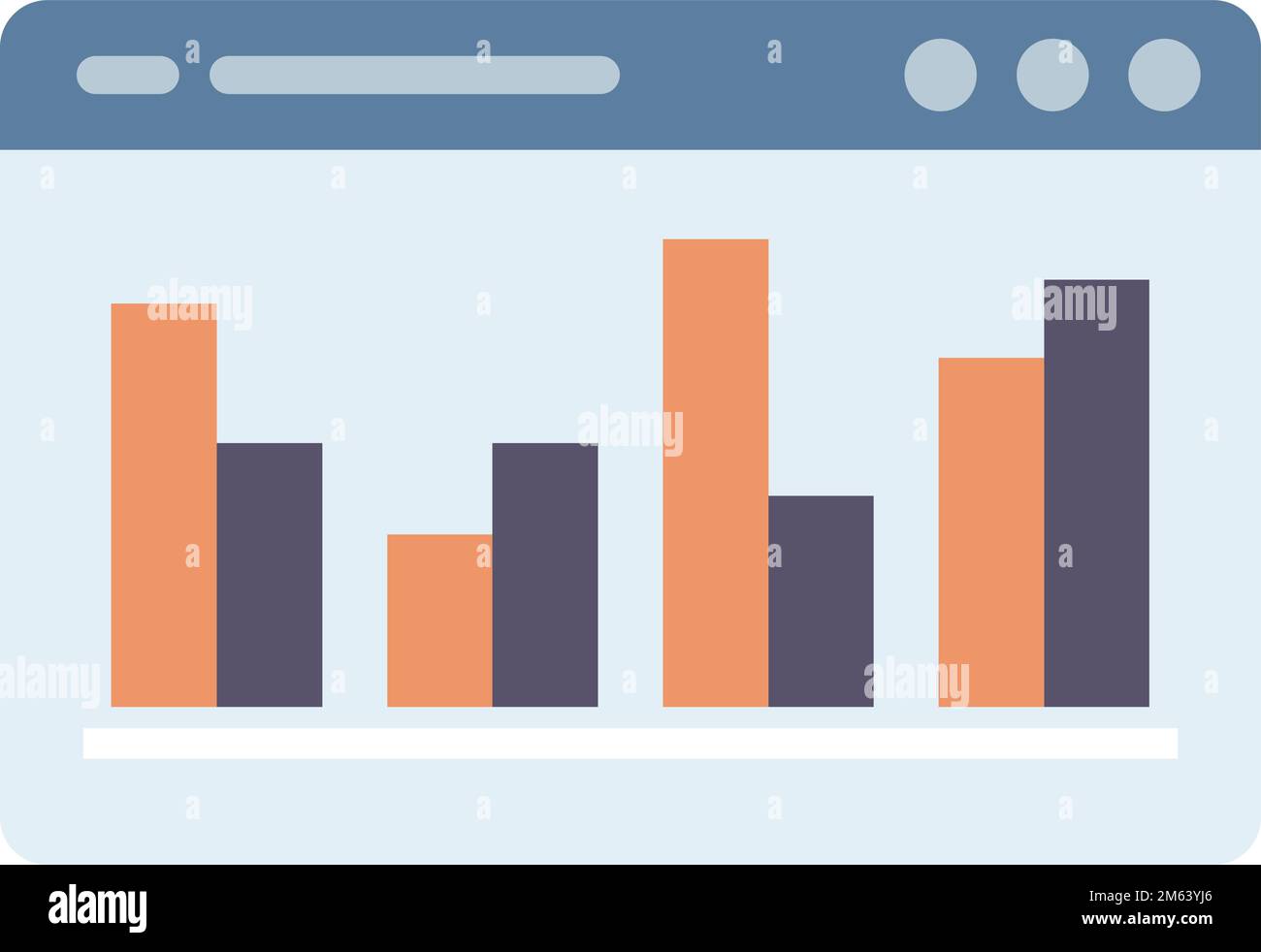 Business graph comparison icon flat vector. Scale compare. Money ...