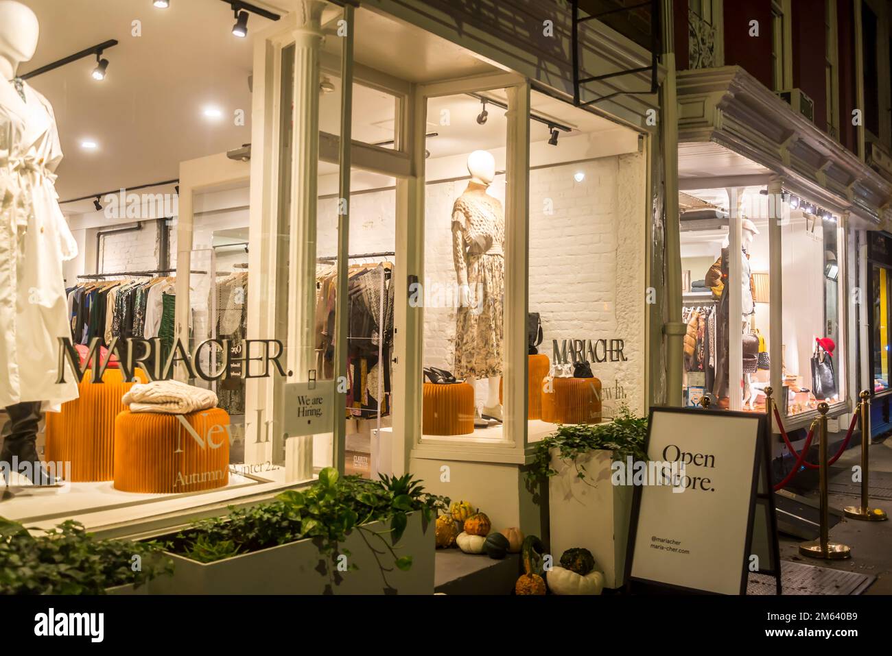 Posh, trendy, designer shop in Bleecker Street in Greenwich Village at