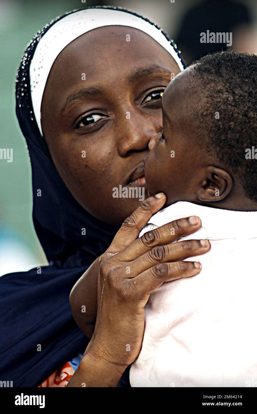 Migrant children Stock Photo