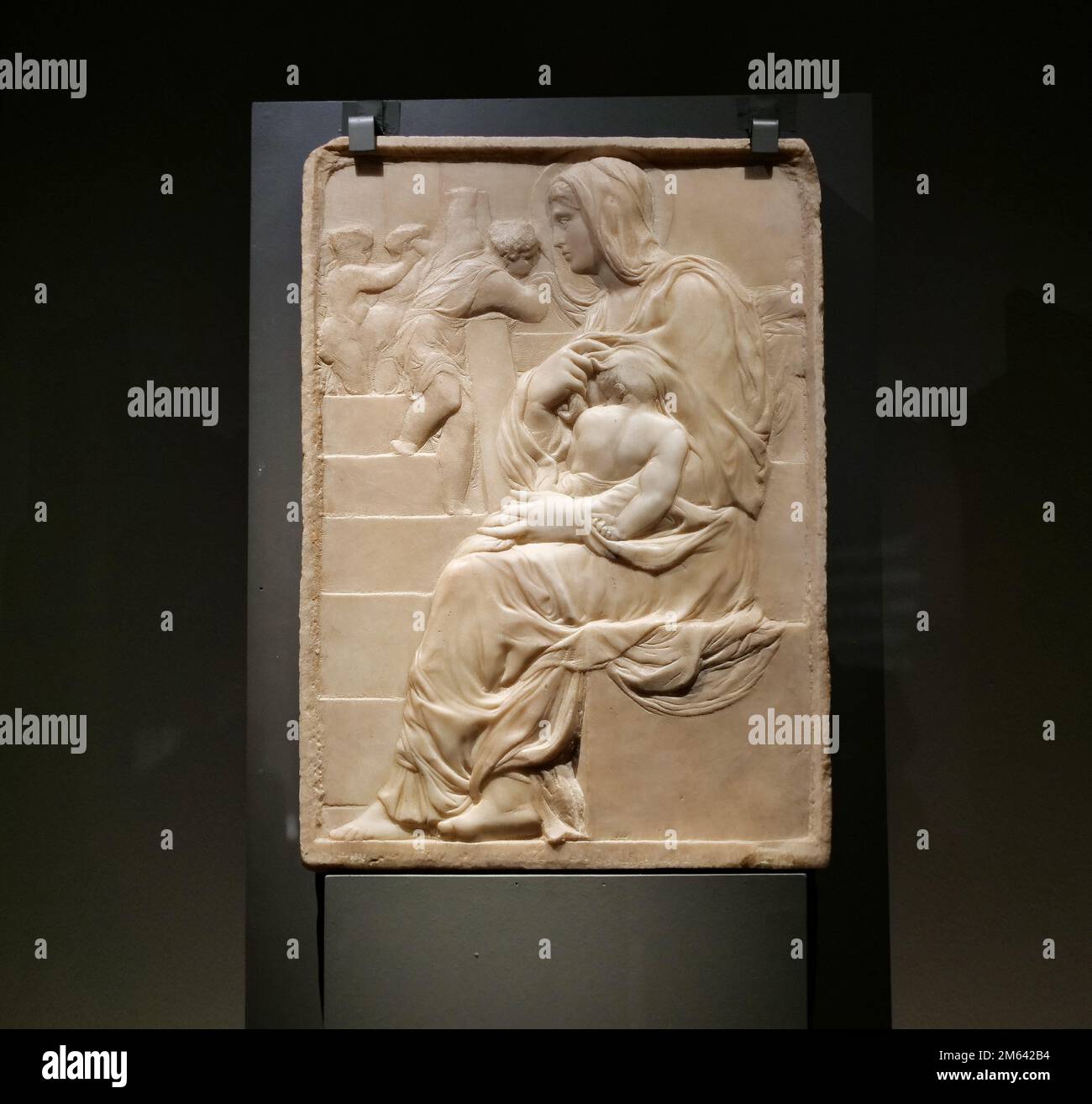 Michelangelo Buonarroti sculpture exhibited at the Italian galleries in