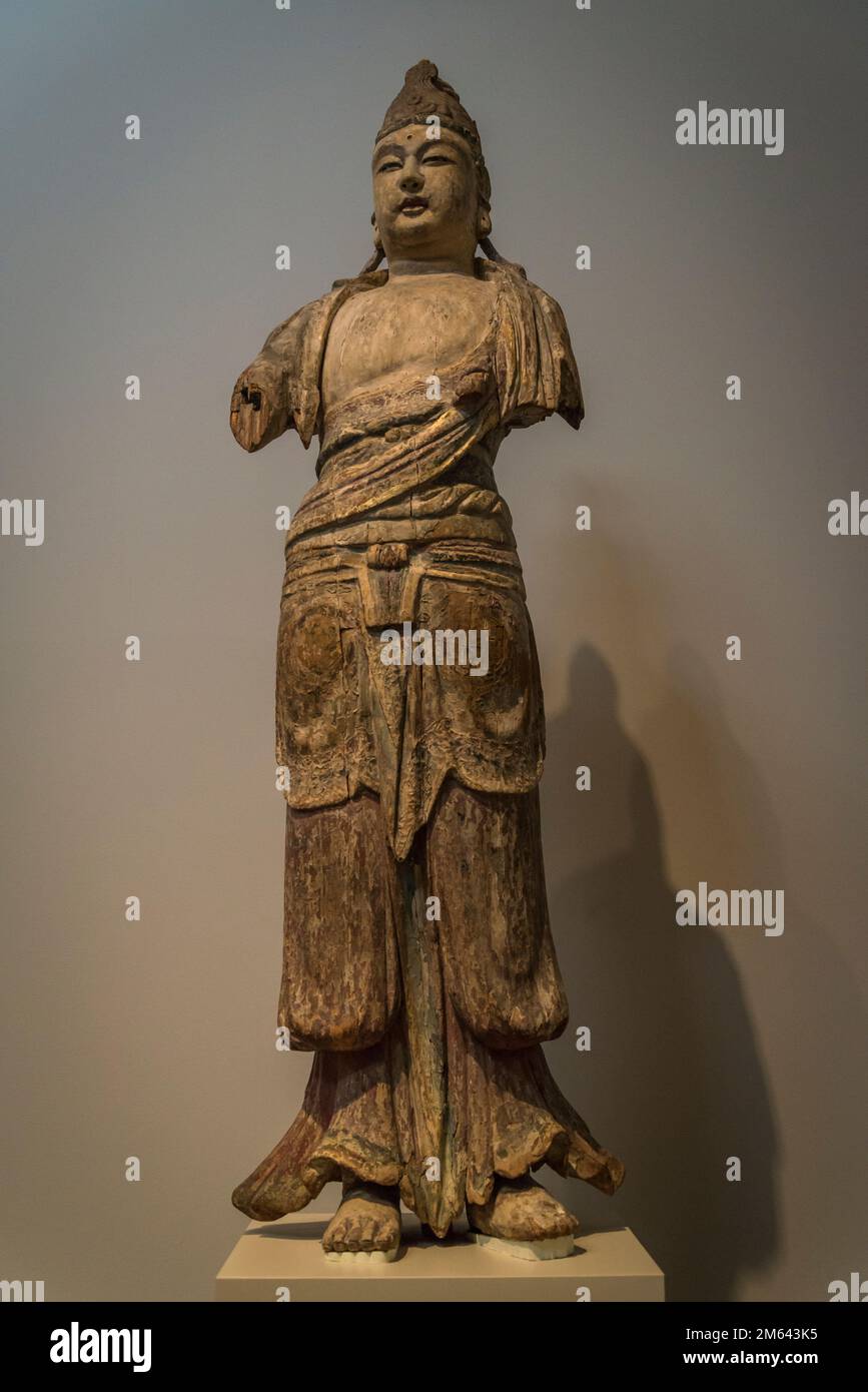 Chinese buddhist sculpture 5th 8th century hi-res stock