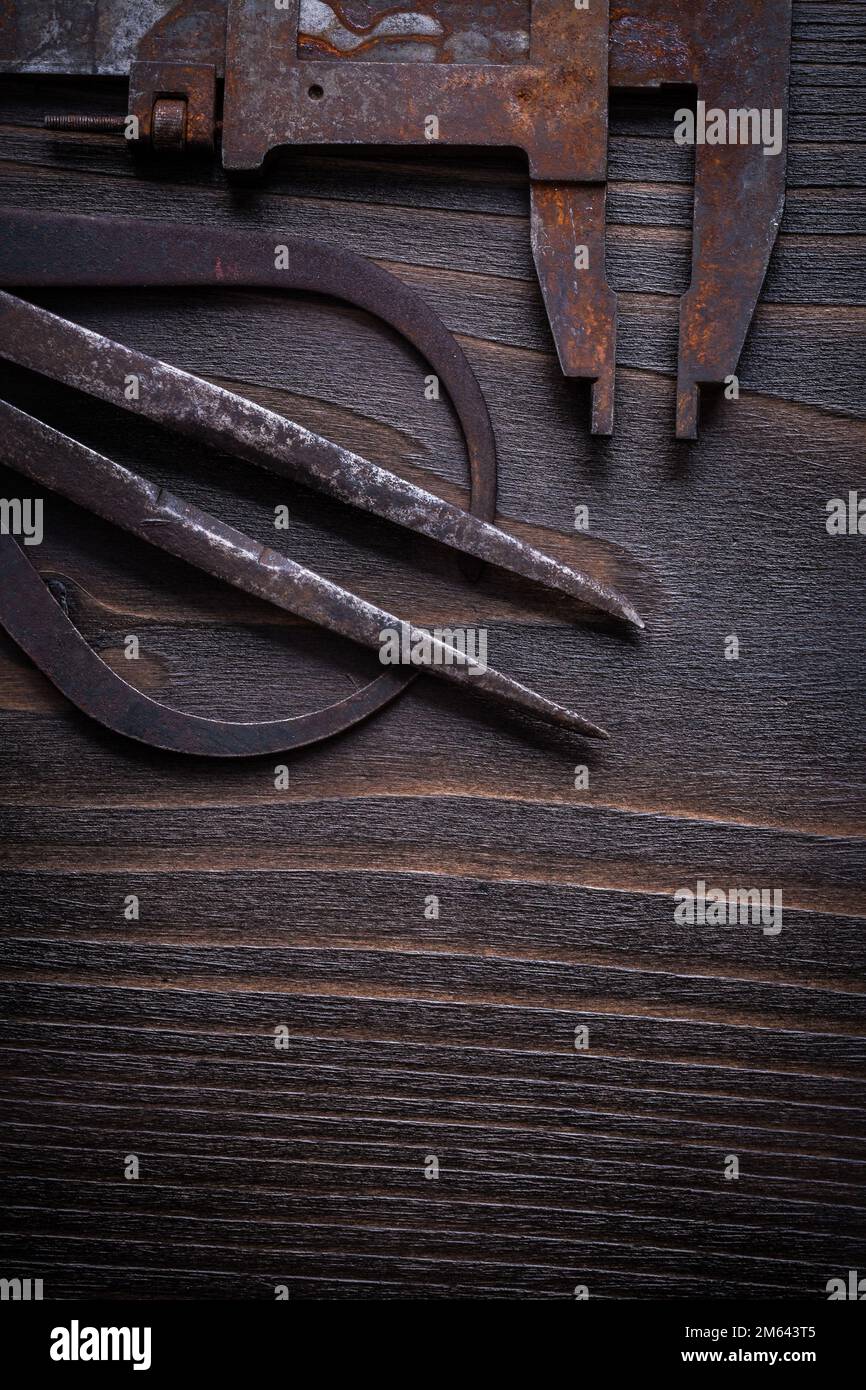 Grunge messy rusted calipers construction concept Stock Photo - Alamy