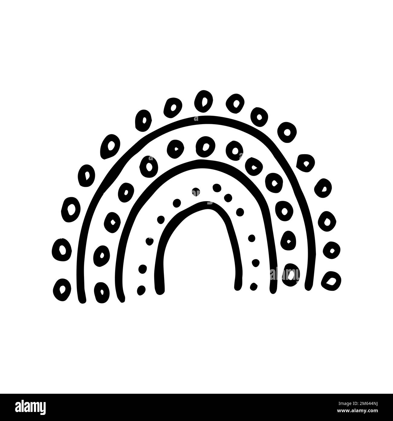 Vector doodle rainbow isolated Stock Vector Image & Art - Alamy