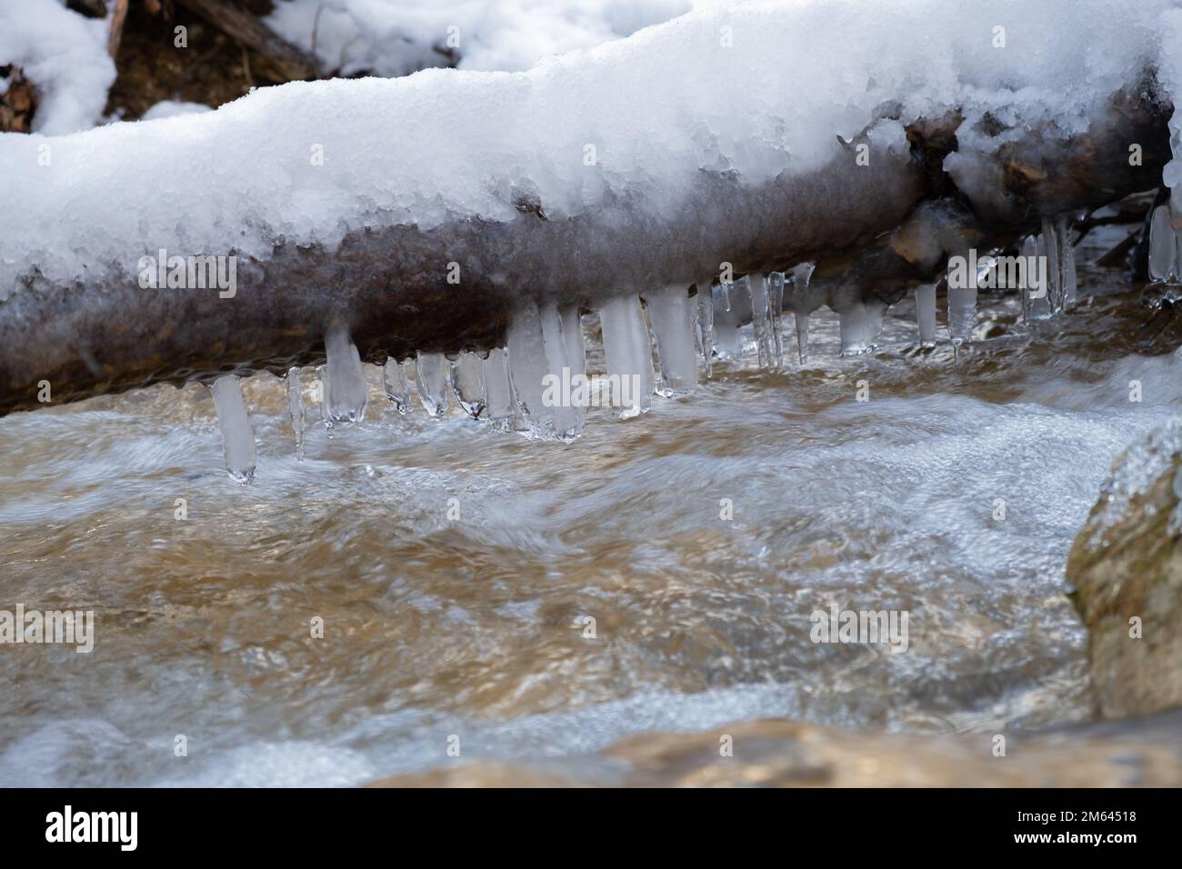 Winter river flowing over snow hi-res stock photography and images - Alamy