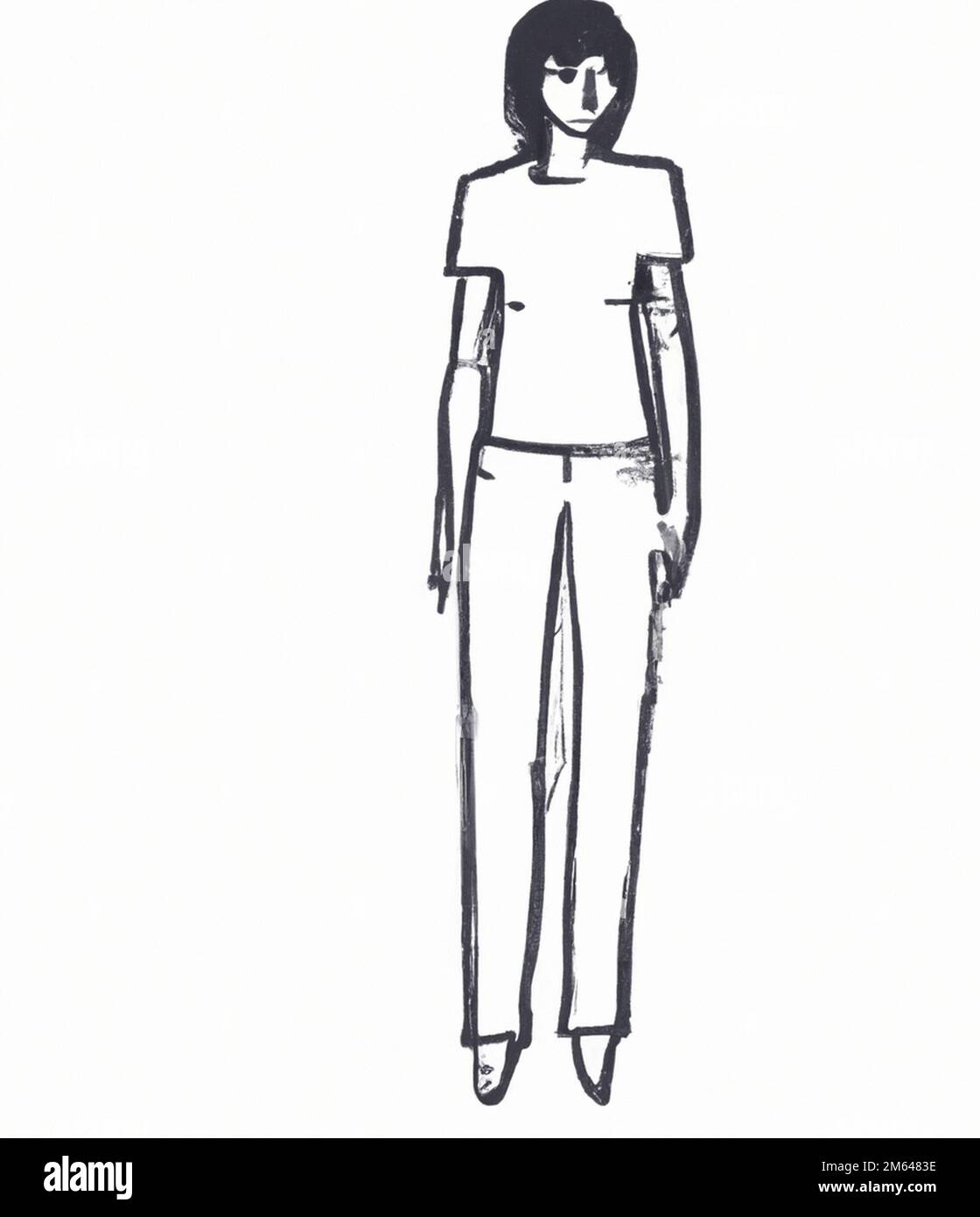 skinny woman standing Stock Photo - Alamy