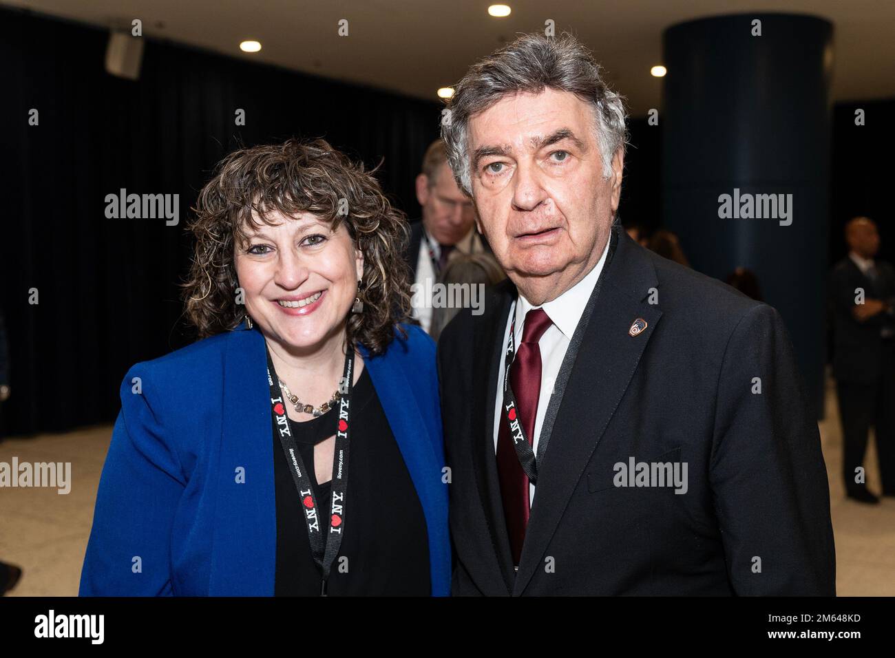 January 1, 2023, Albany, New York, United States: Rabbi Deborah Bravo and Rabbi Joseph Potasnik attend Inauguration ceremony for New York statewide officials at Empire State Plaza Convention Center in Albany. Governor Kathy Hochul was sworn as first ever female Governor of the state of New York for full term. (Credit Image: © Photographer Lev Radin/Pacific Press via ZUMA Press Wire) Stock Photo