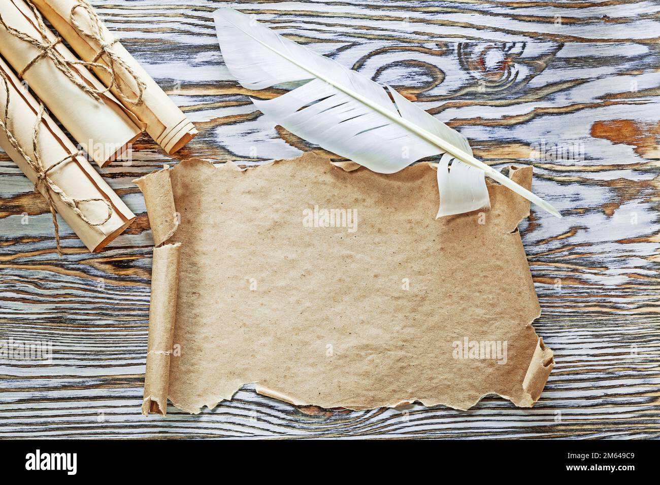 writing letter on parchment paper Stock Photo - Alamy