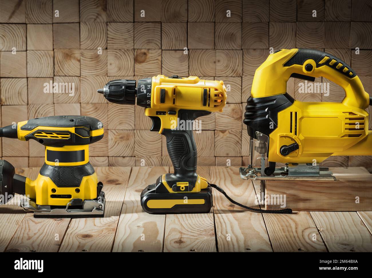 construction carpentry tools electric corded jigsaw cordless drill and