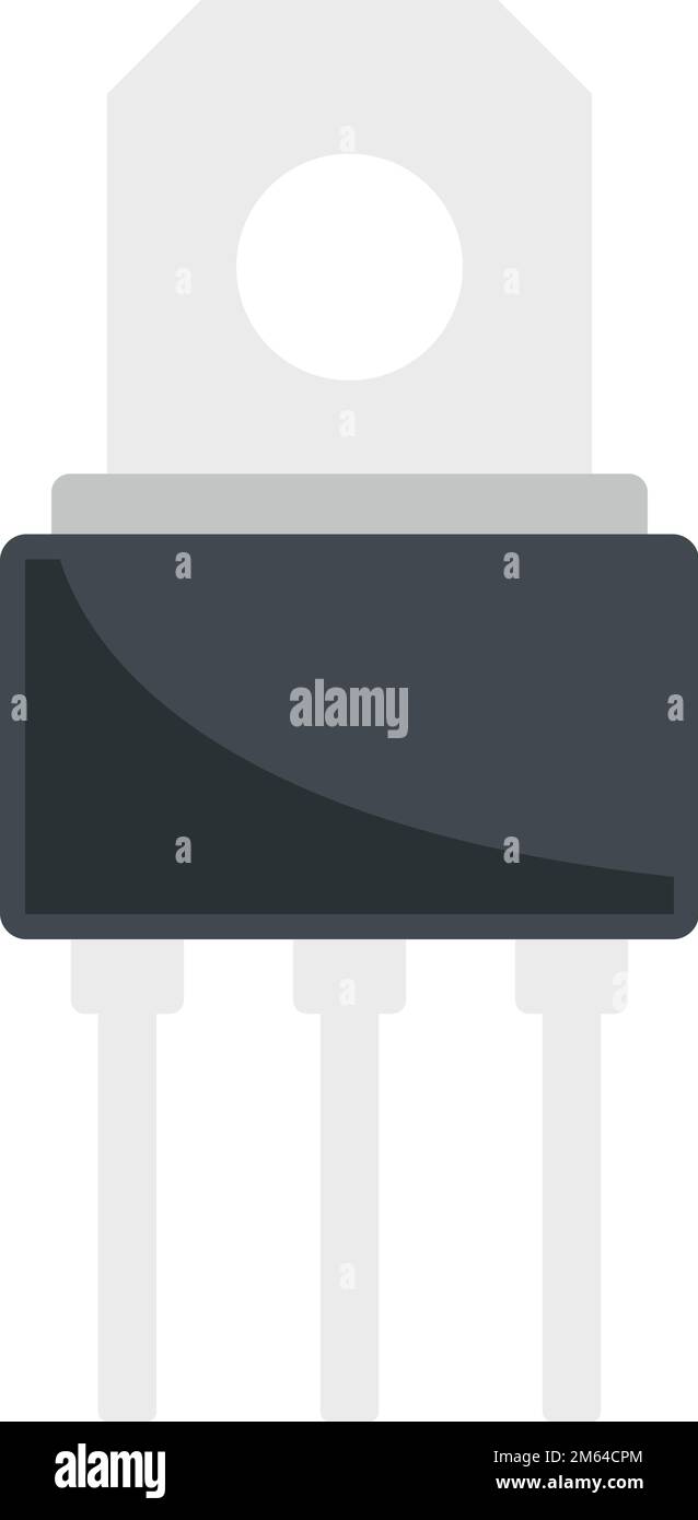 Voltage phototransistor icon flat vector. Electric regulator. Power