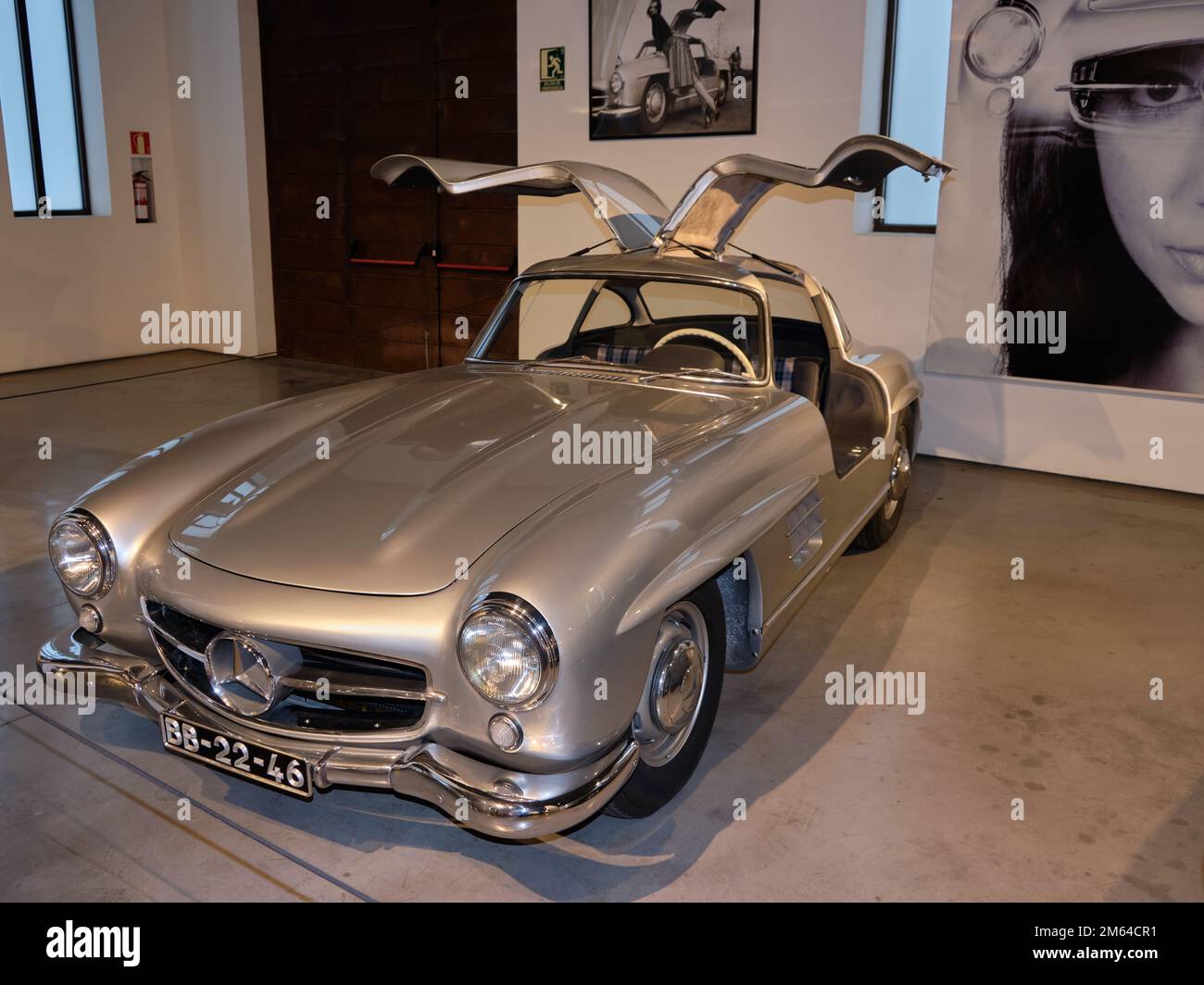 Mercedes 300 SL Gullwing at automobile museum of Málaga, Spain Stock