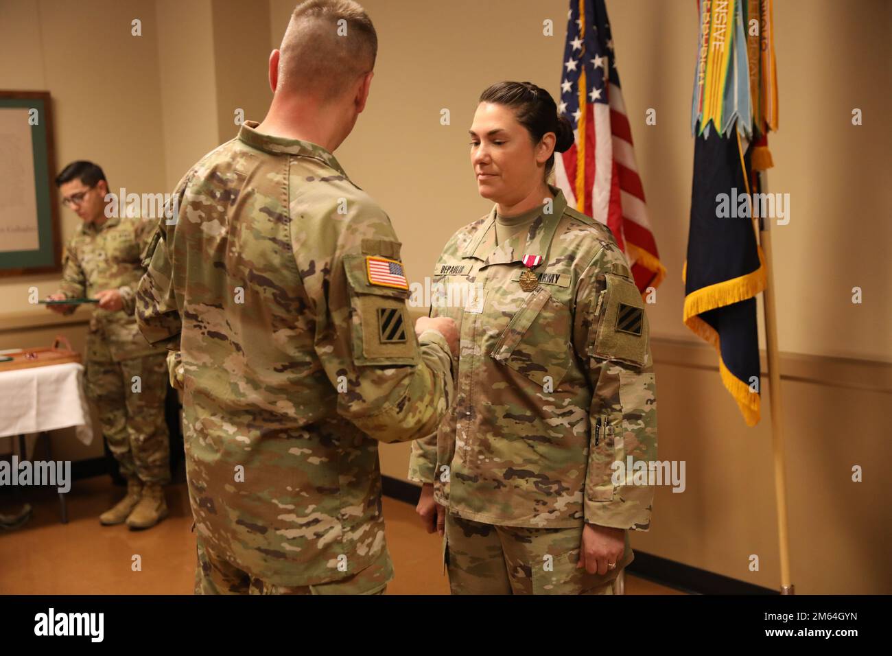 Col David Key (left), the commander of the 3rd Division Sustainment