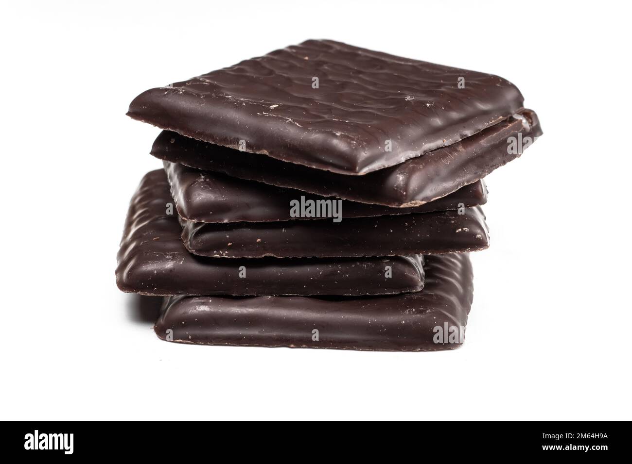 Close up a chocolate bar isolated on white background Stock Photo - Alamy