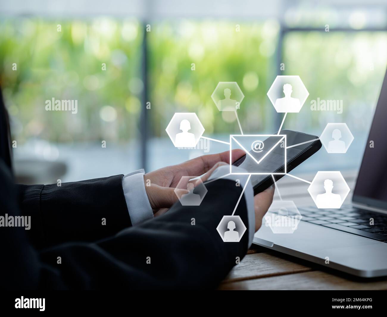 Sending Email and business marketing concepts. Digital letter with