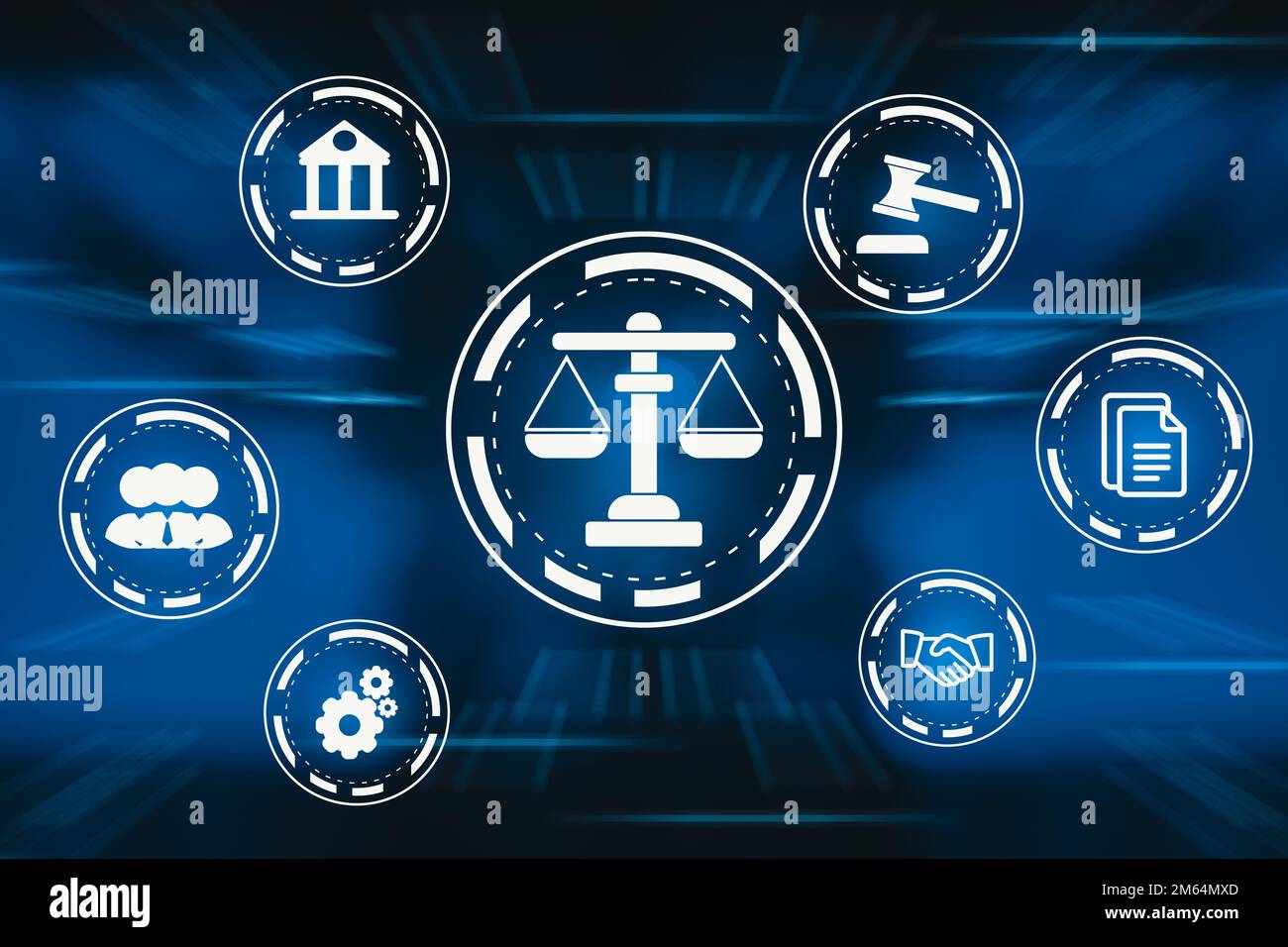 Legal advice technology service concept with copy space. Balance of