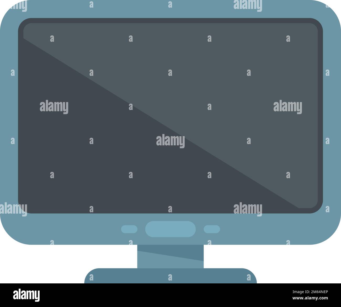 Monitor border icon flat vector. Pc desktop. Modern display isolated