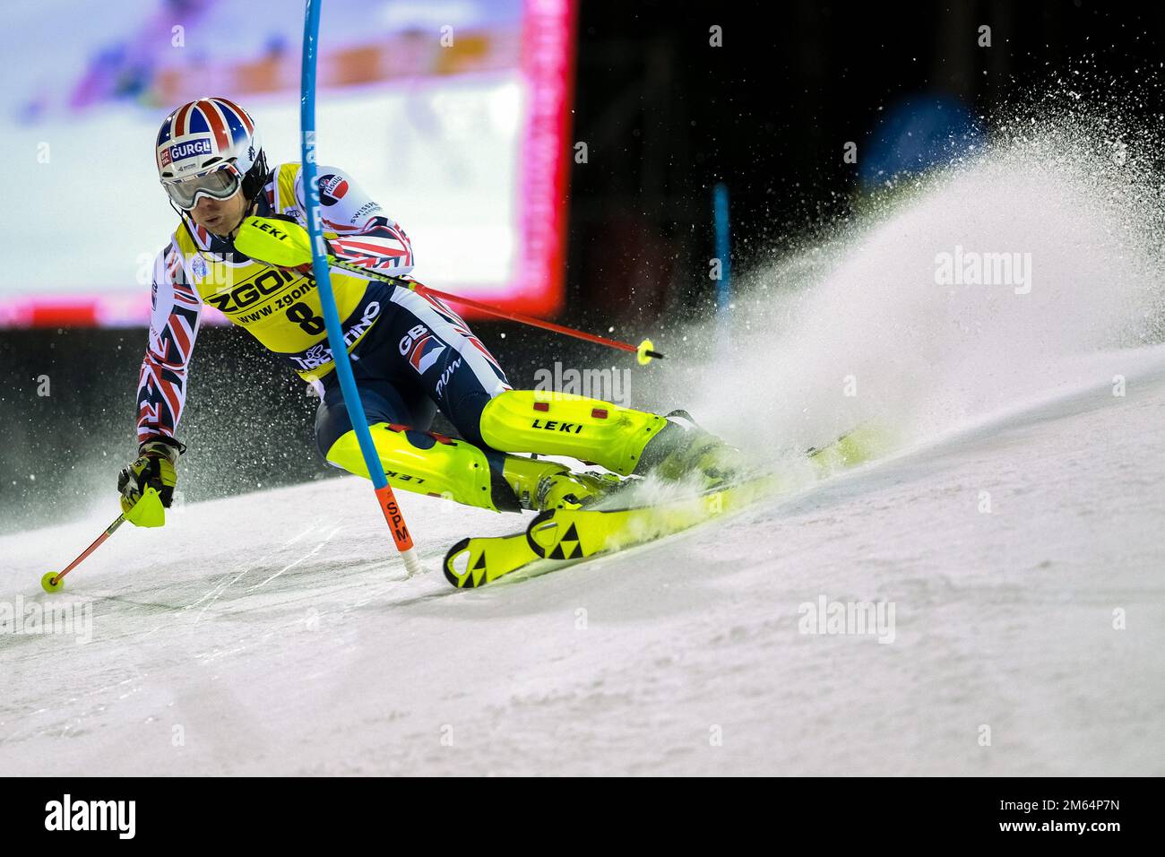 Audi FIS Alpine Ski World Cup - Men's Slalom on the 3Tre slope in Madonna di Campiglio - 22th December 2022, Madonna di Campiglio, Trento, Italy Stock Photo
