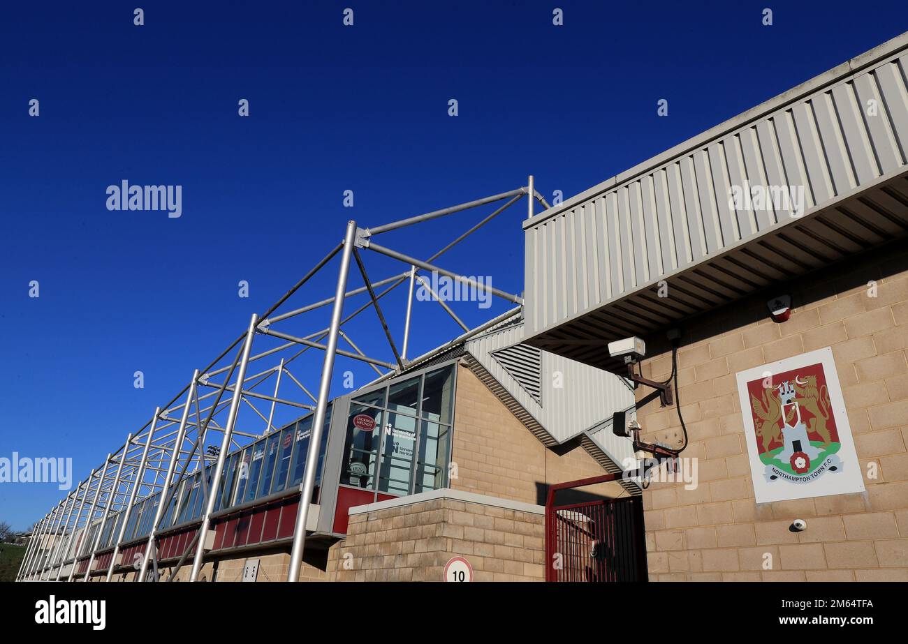 A general view of the ground before the Sky Bet League Two match at Sixfields Stadium, Northampton. Picture date: Monday January 2, 2023. Stock Photo