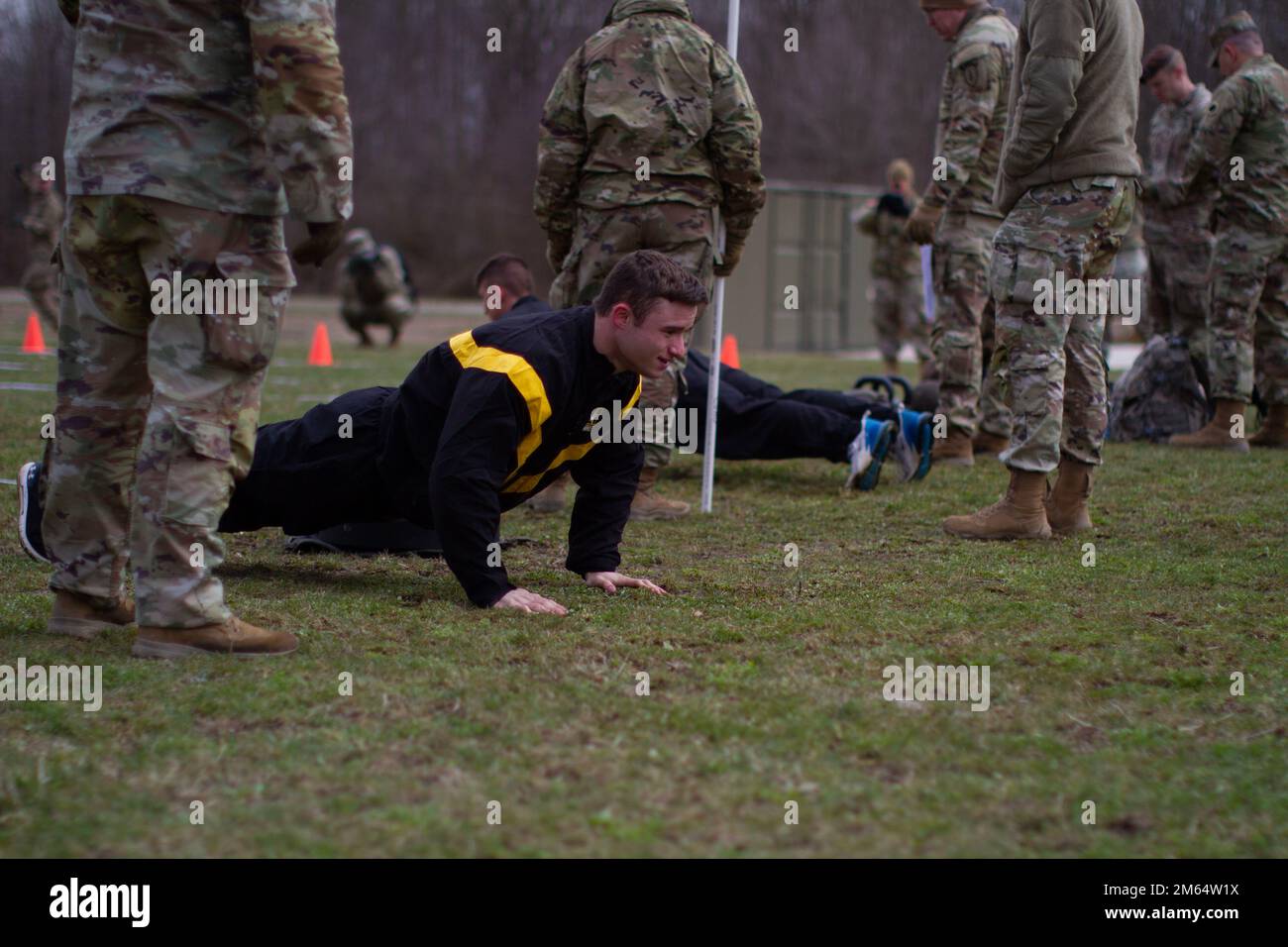 Sgt. Michael Holley, 37th Infantry Brigade Combat Team, performs a hand ...