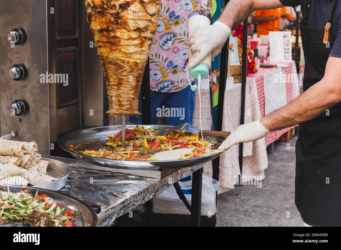 Traditional turkish food Doner kebab in a street vender Stock Photo - Alamy