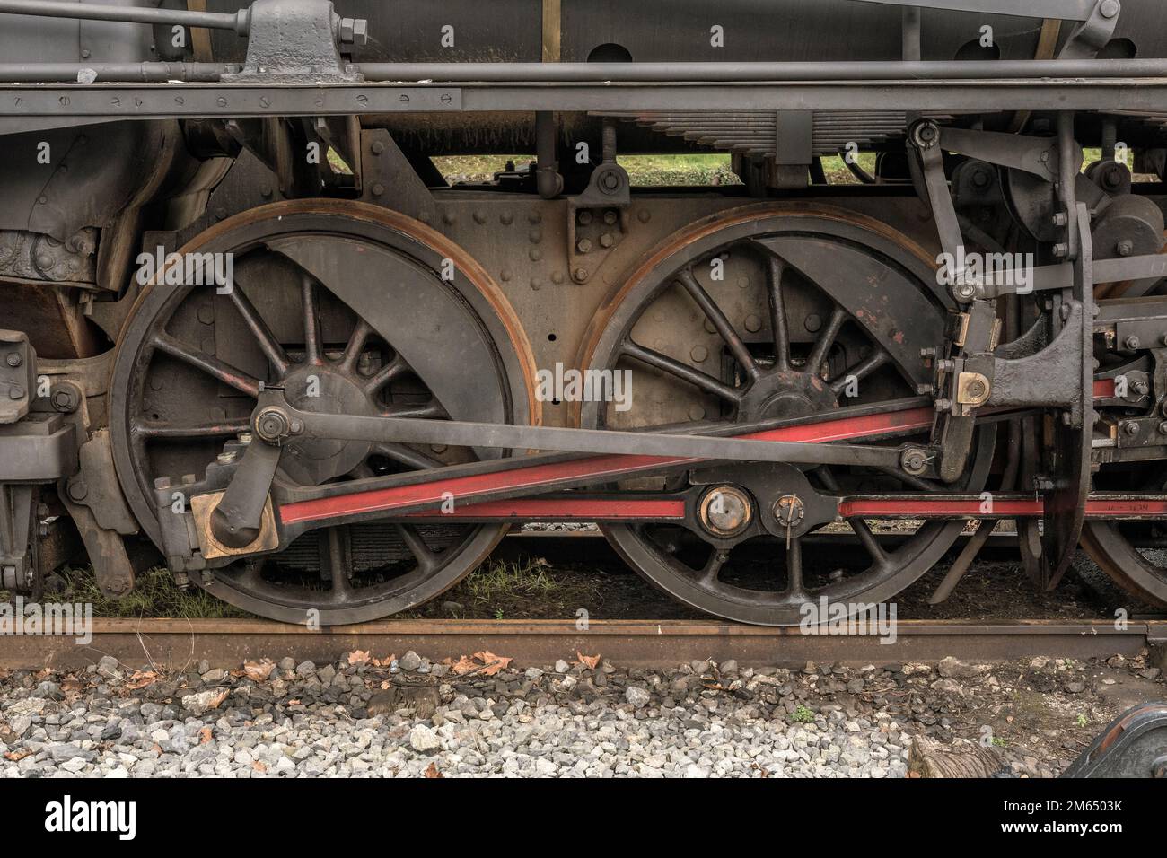 Basque Railway Museum with vehicles such as steam, diesel and electric locomotives; automobiles and various kinds of wagons. Urola Railway Stock Photo