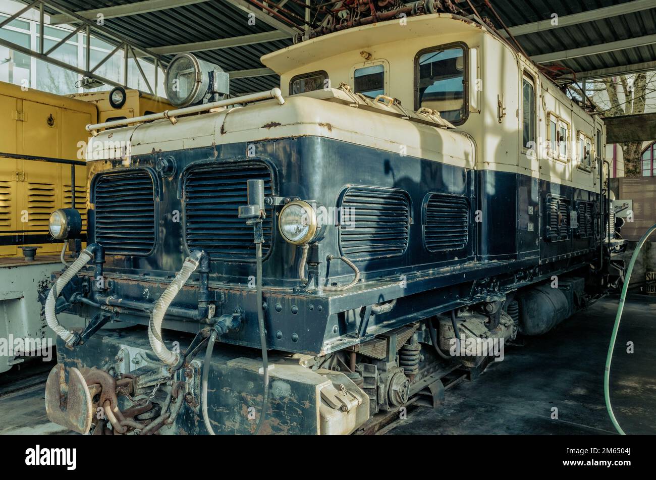 Basque Railway Museum with vehicles such as steam, diesel and electric ...