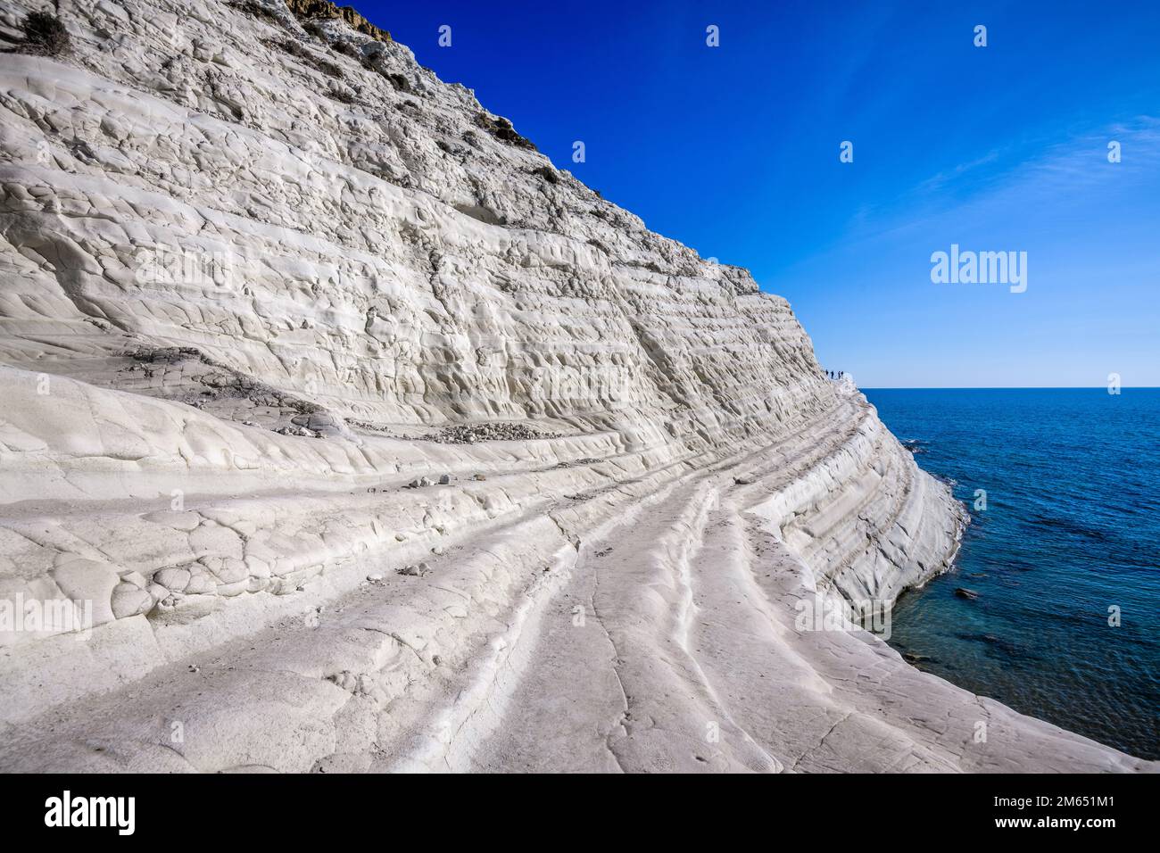 Rocky cliff of the Steps of the Turks in Agrigento,  Sicily, Italy. Stock Photo