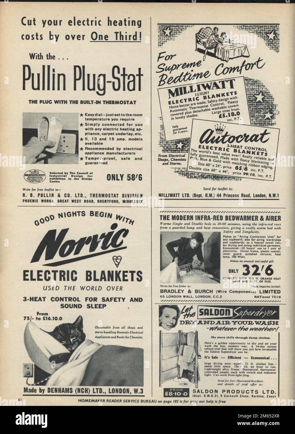 Vintage 1960's advertisement from Homemaker magazine which was an early DIY magasine with home improvement and design ideas and advice Stock Photo