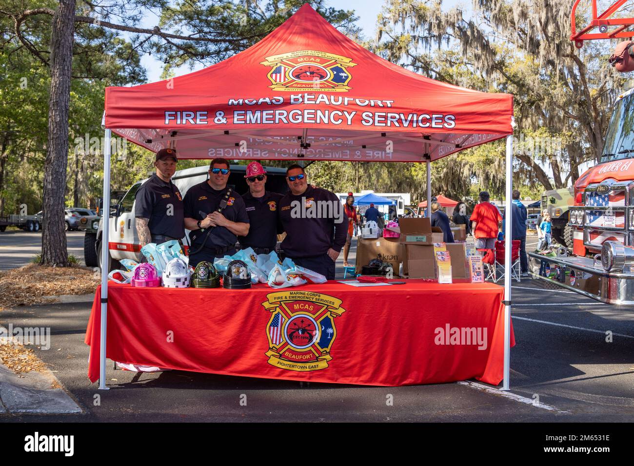 First responders with Marine Corps Air Station Beaufort Fire and