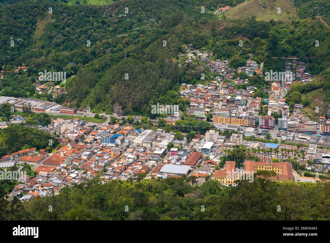 Nova Friburgo City Aerial View Stock Photo