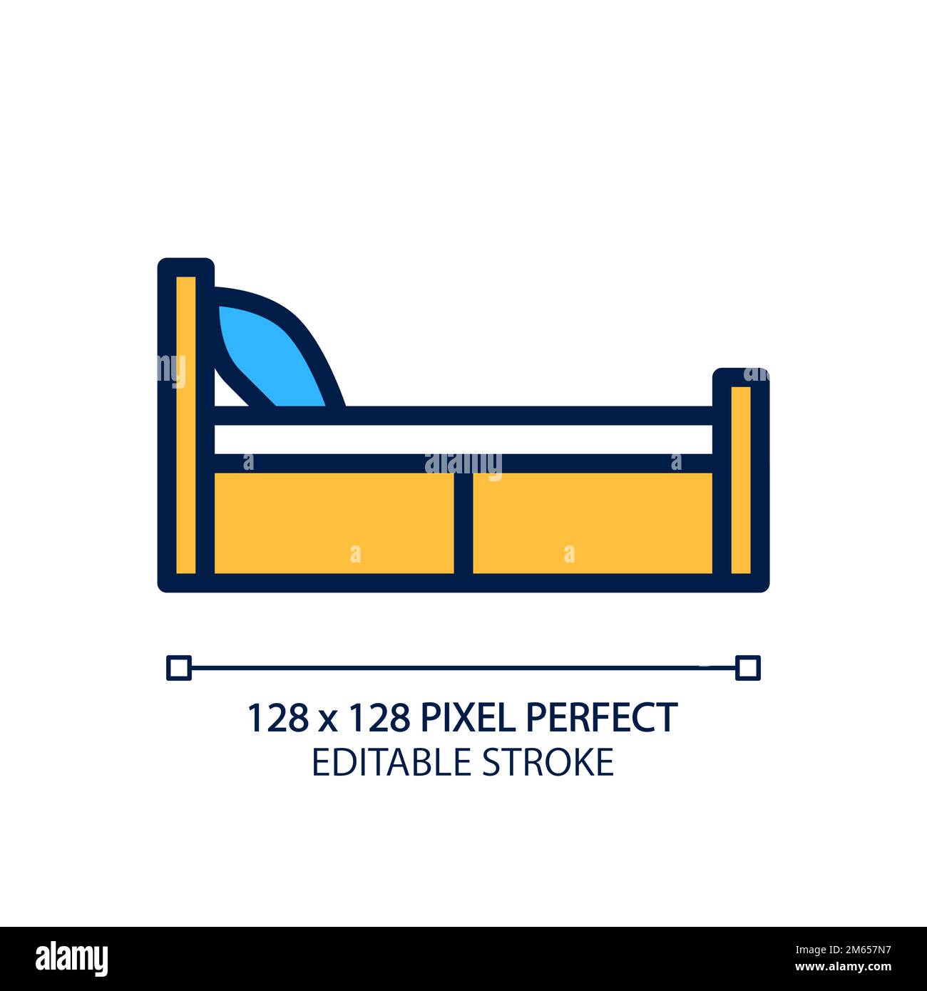 Single bed icon cartoon Stock Vector Images - Alamy