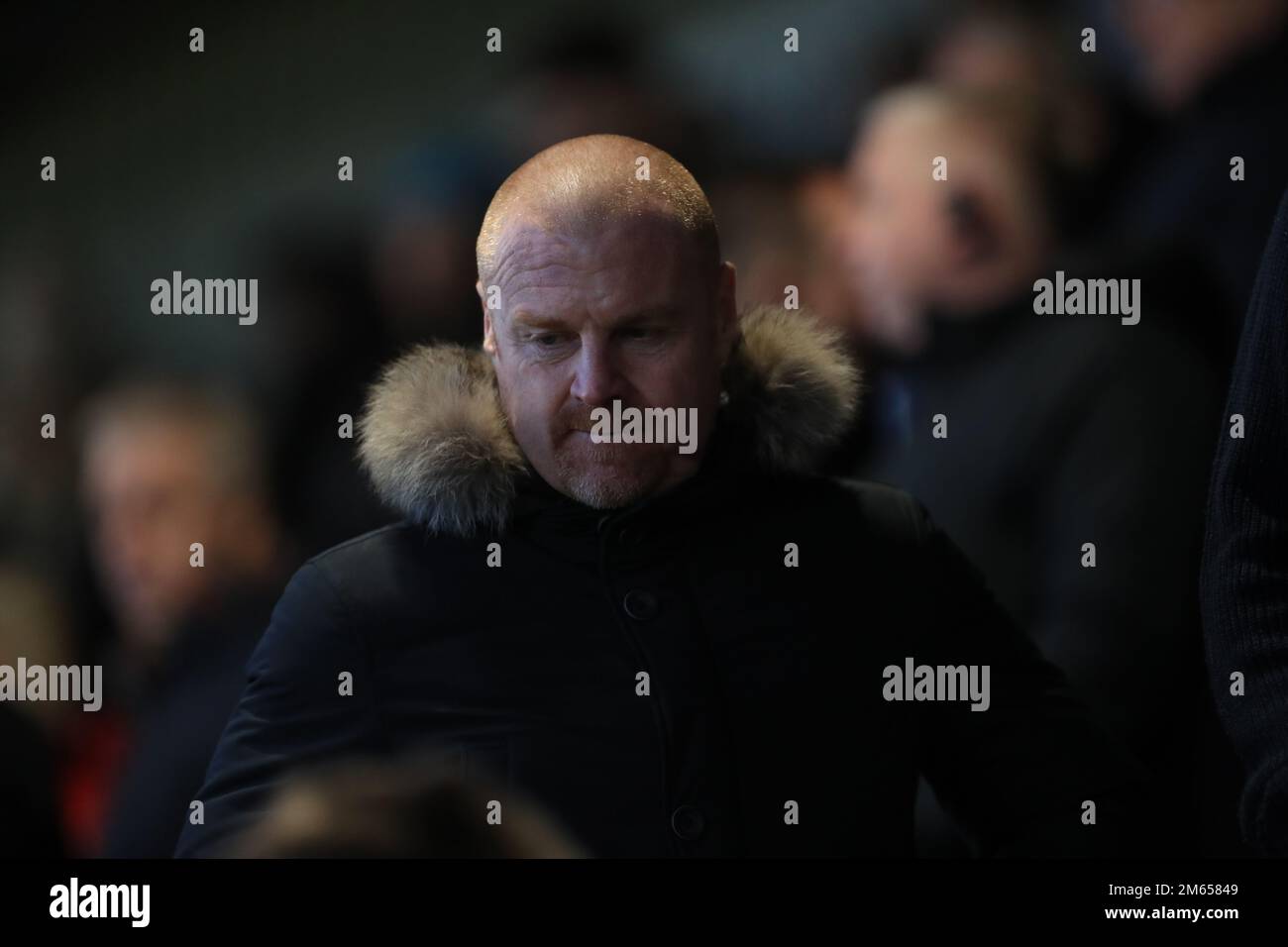 Sean Dyche in the stands during the Sky Bet League Two match at Sixfields Stadium, Northampton. Picture date: Monday January 2, 2023. Stock Photo