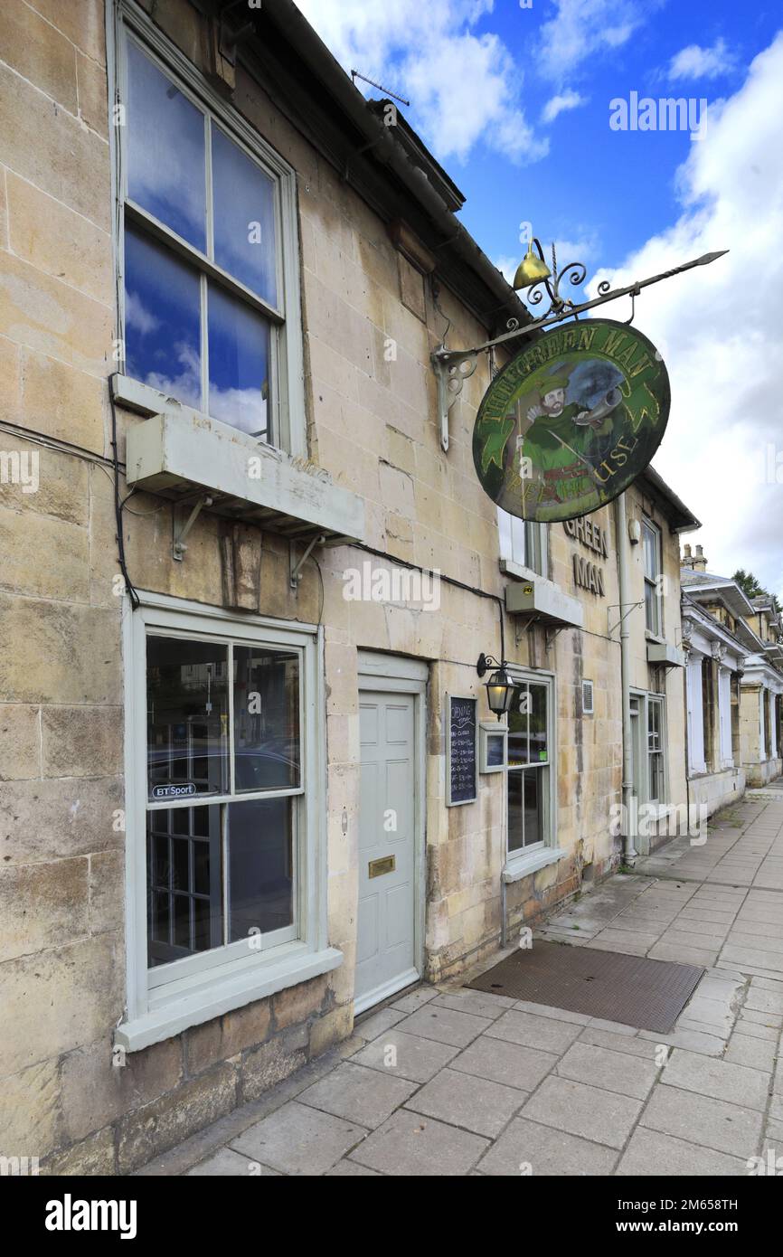 The Green Man pub; Scotgate, Stamford Town, Lincolnshire County, England, UK Stock Photo
