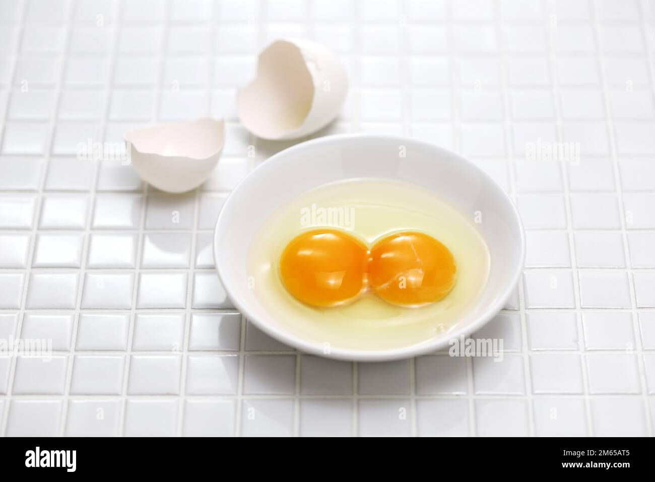 double yolk egg Stock Photo Alamy