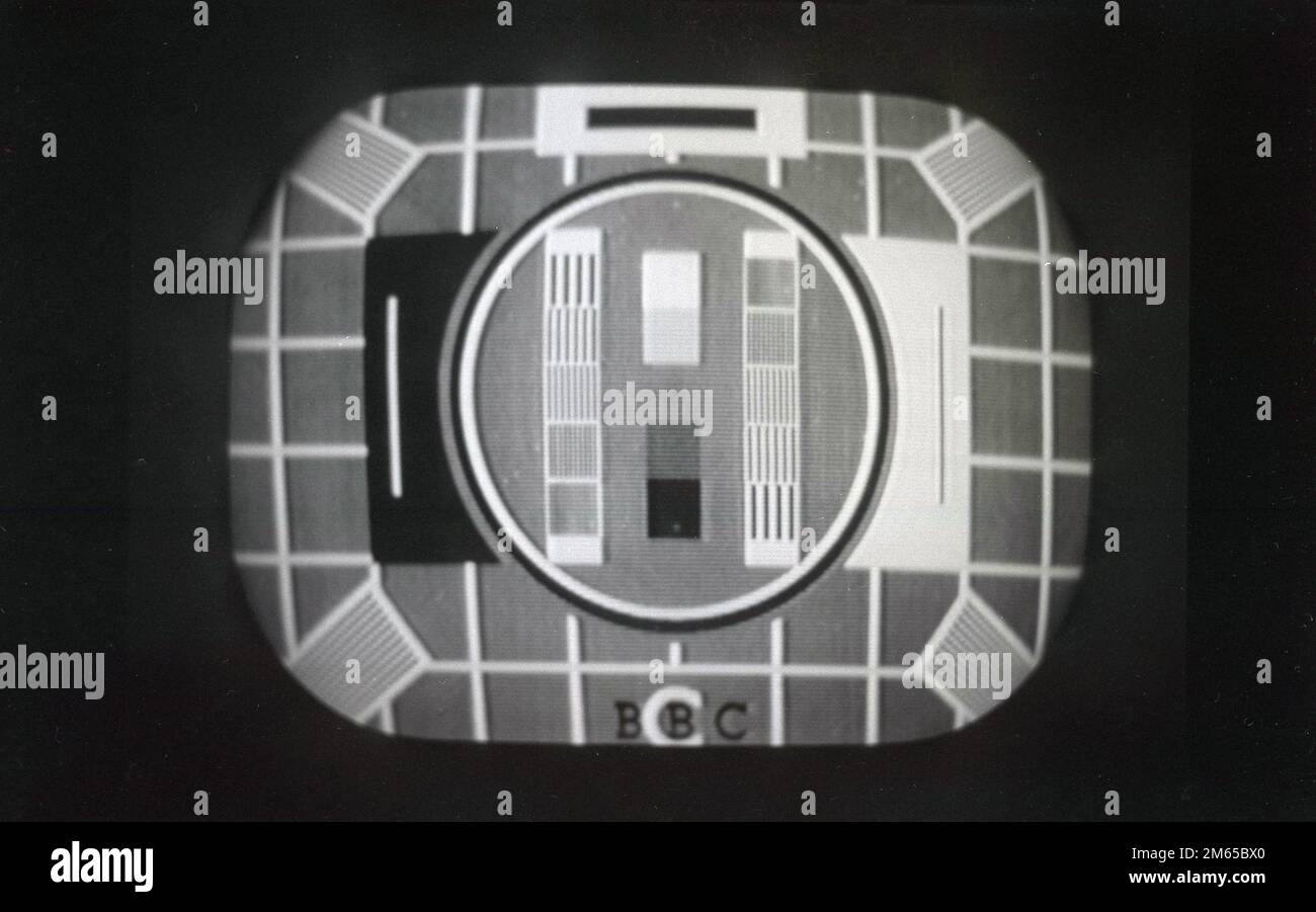 1950s, historical, test card, BBC Television. Stock Photo